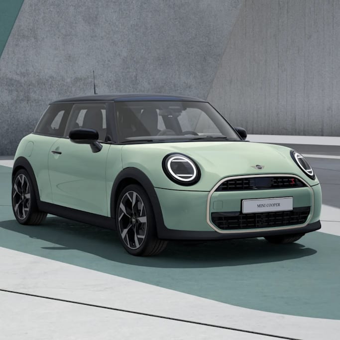 Mint green MINI cooper