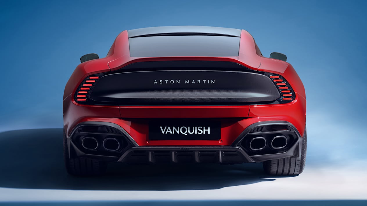 Aston Martin Vanquish 2024 : face arrière statique