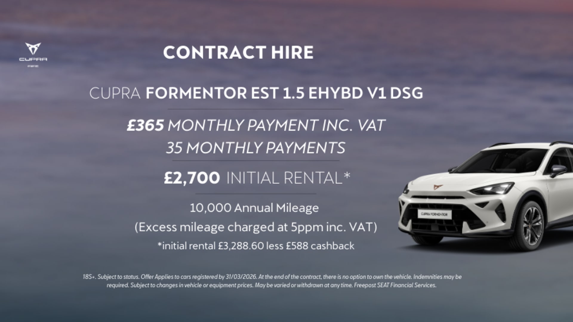 CUPRA Formentor Contract Hire