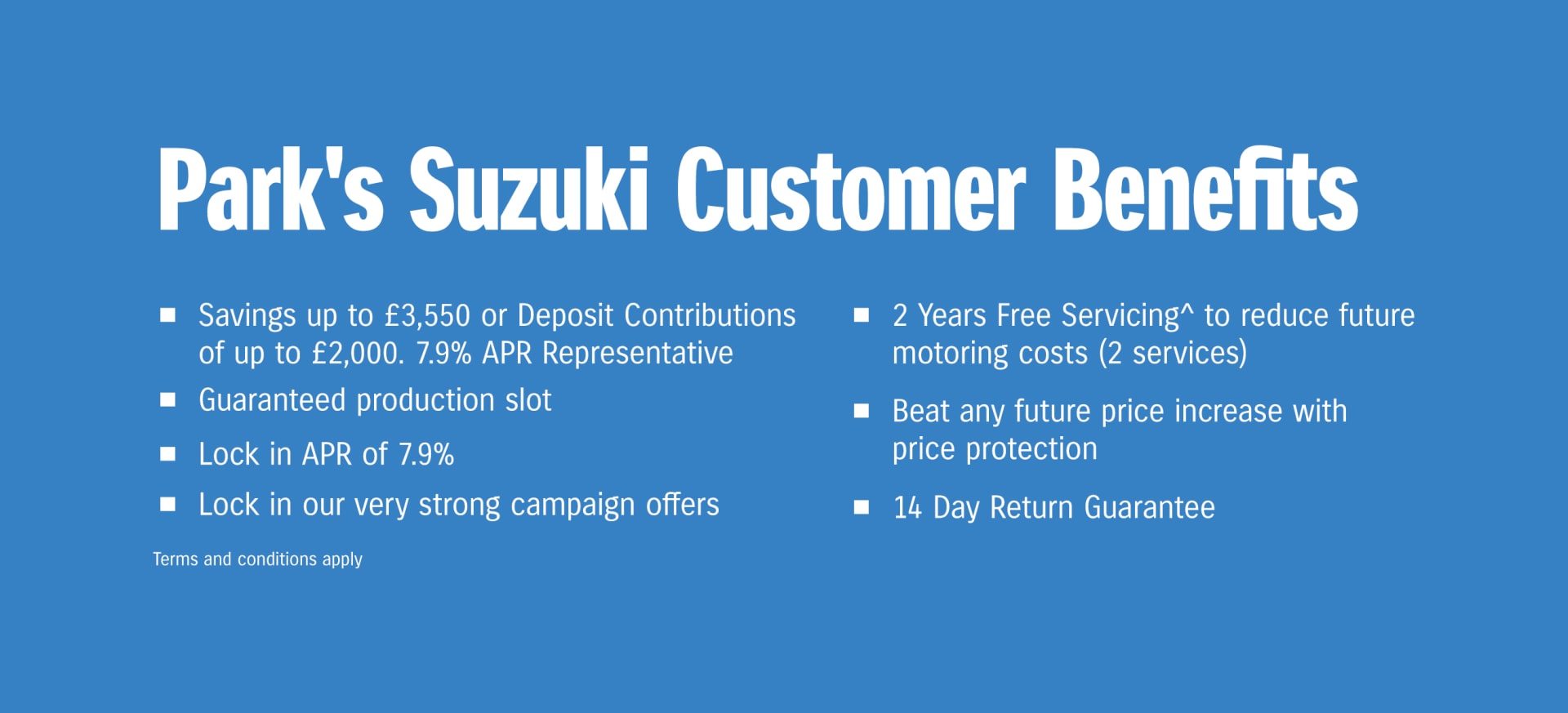 suzuki customer benefits