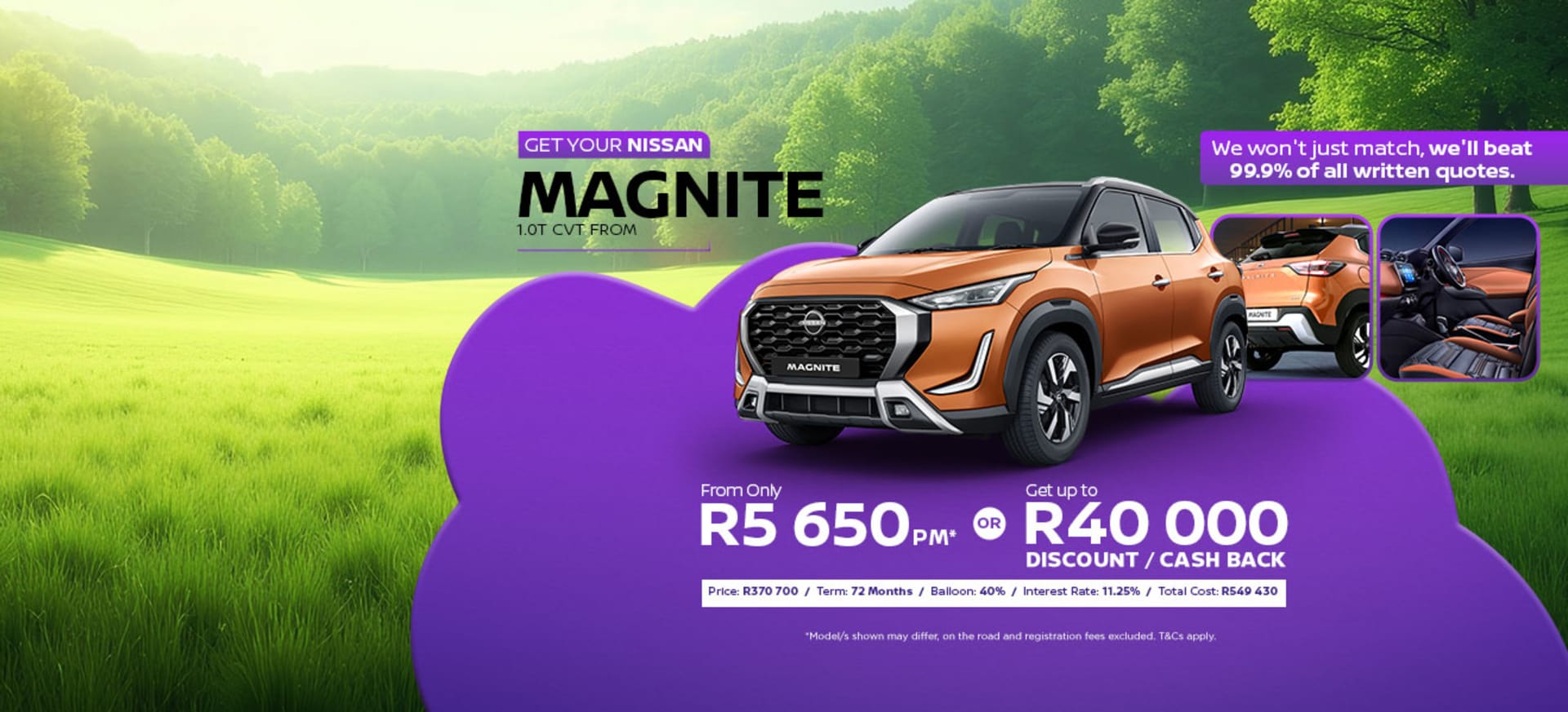 New Nissan Magnite 1.0T CVT From R5 650pm*