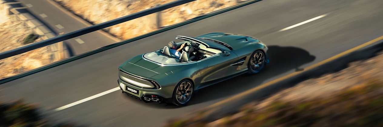 Aston Martin Vanquish Volante : vue plongée
