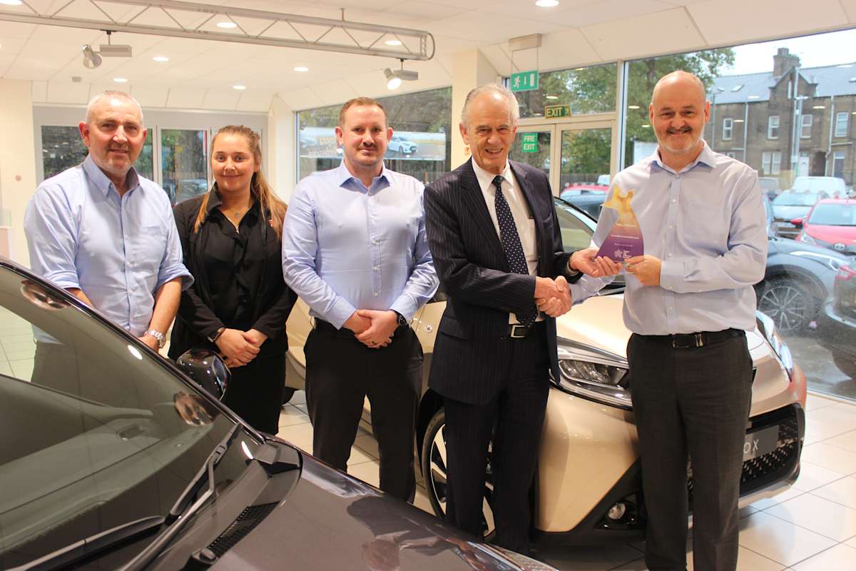 RRG Huddersfield Toyota receive Charity Support Recognition Toyota