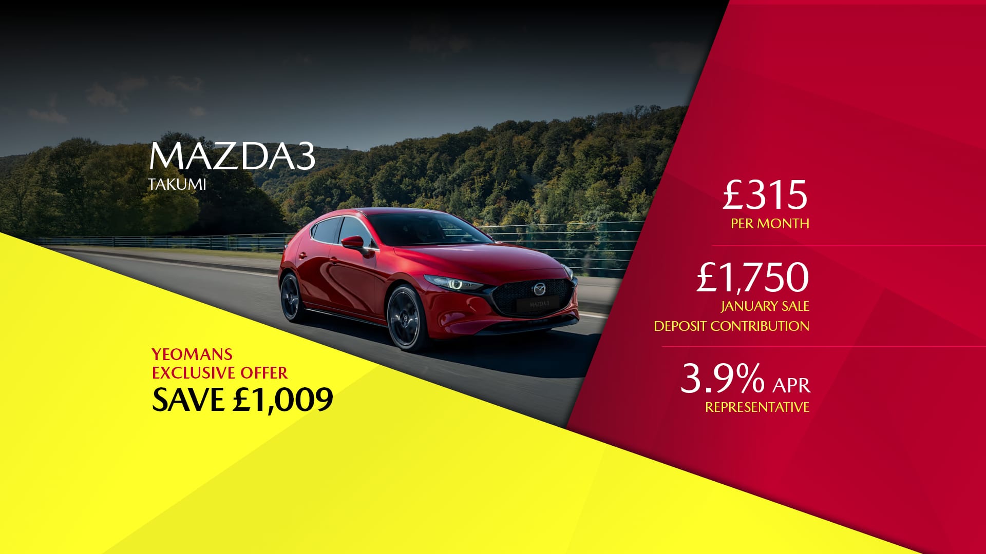 MAZDA 3 HATCHBACK FINANCE OFFER