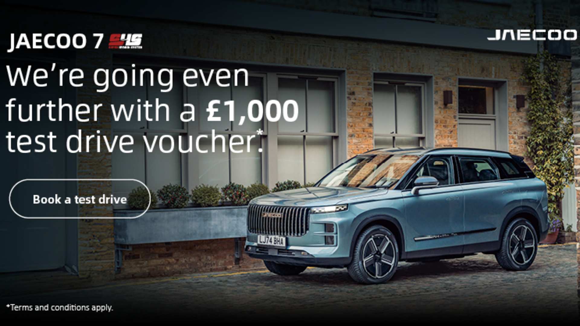 JAECOO 7 SHS | £1,000 Test Drive Voucher †