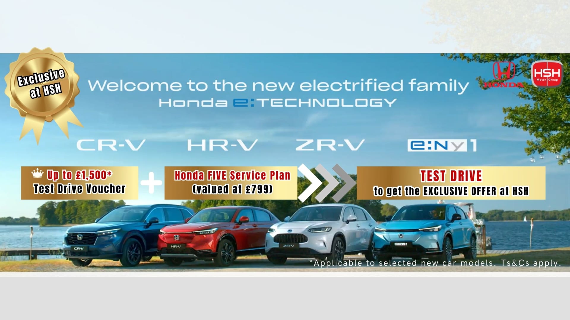 up to £1500 test drive offer on Honda new cars