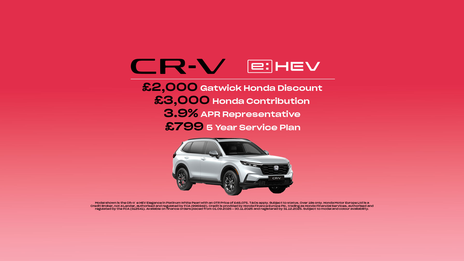 Honda CRV Advanced Finance Offer