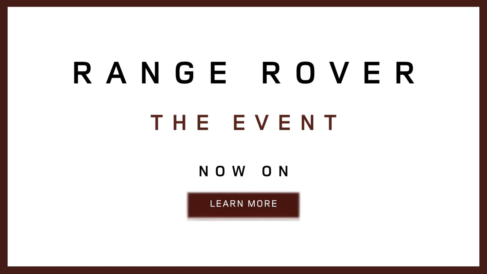 The Range Rover Event Aug 2026