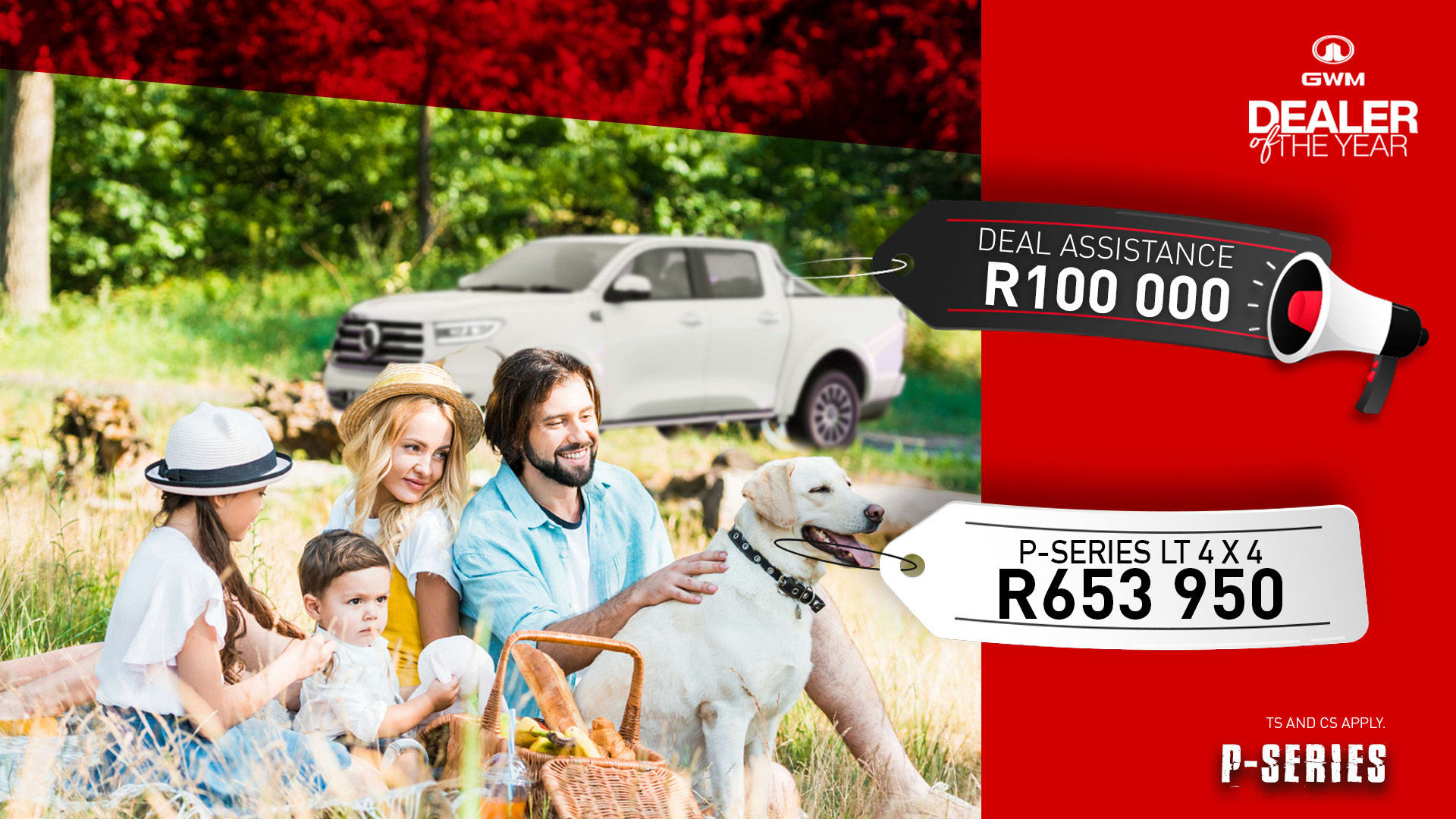 Get R100 000 deal assistance on the P- Series LT 4x4