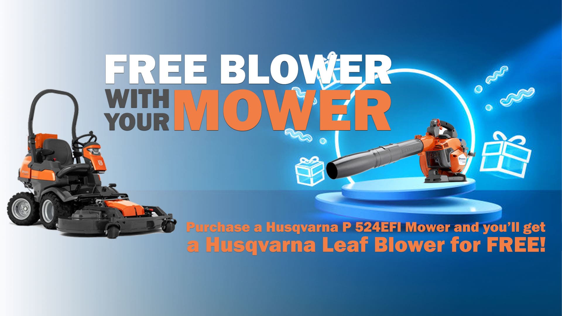 Free Mower With a Blower