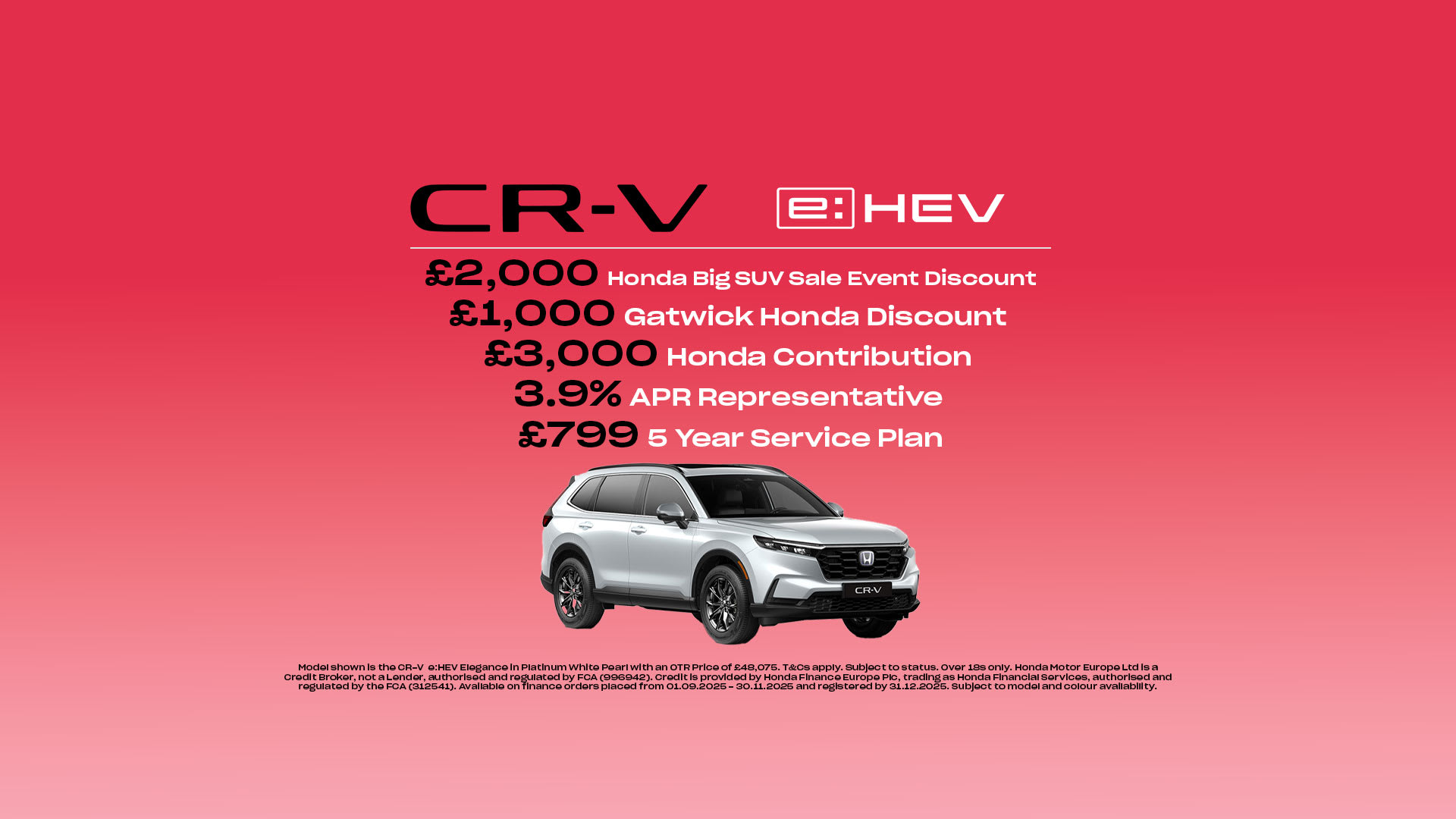 Honda CRV Advanced Finance Offer