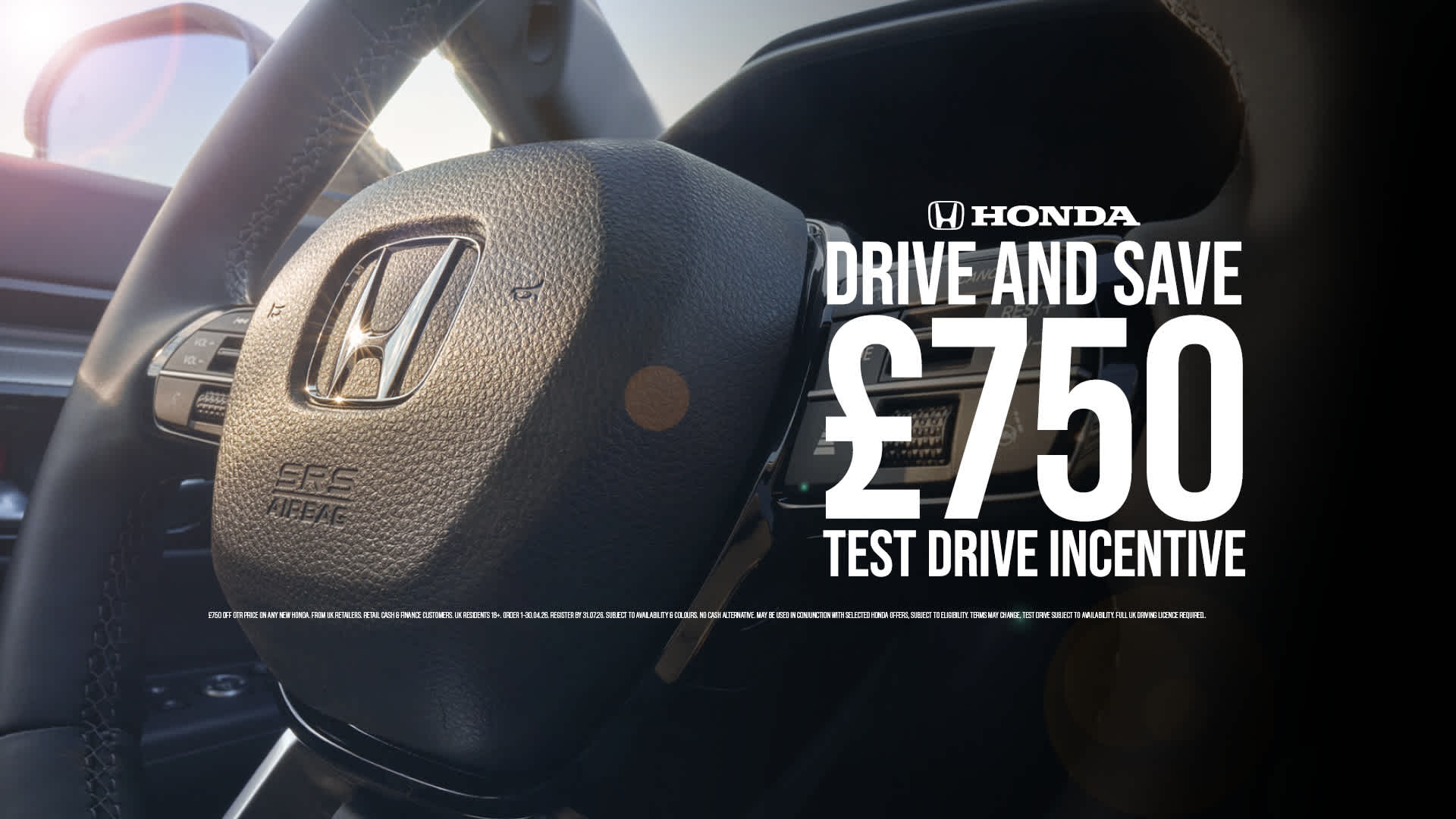 Honda Test Drive £750 OFF