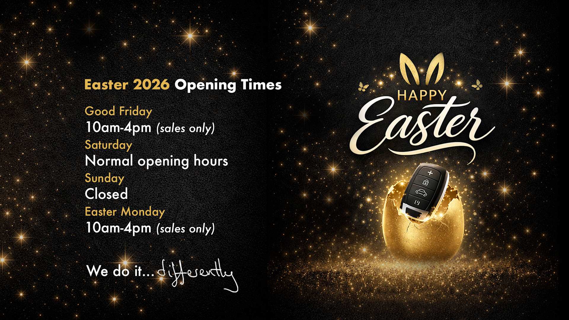 Easter Opening Hours 2026 