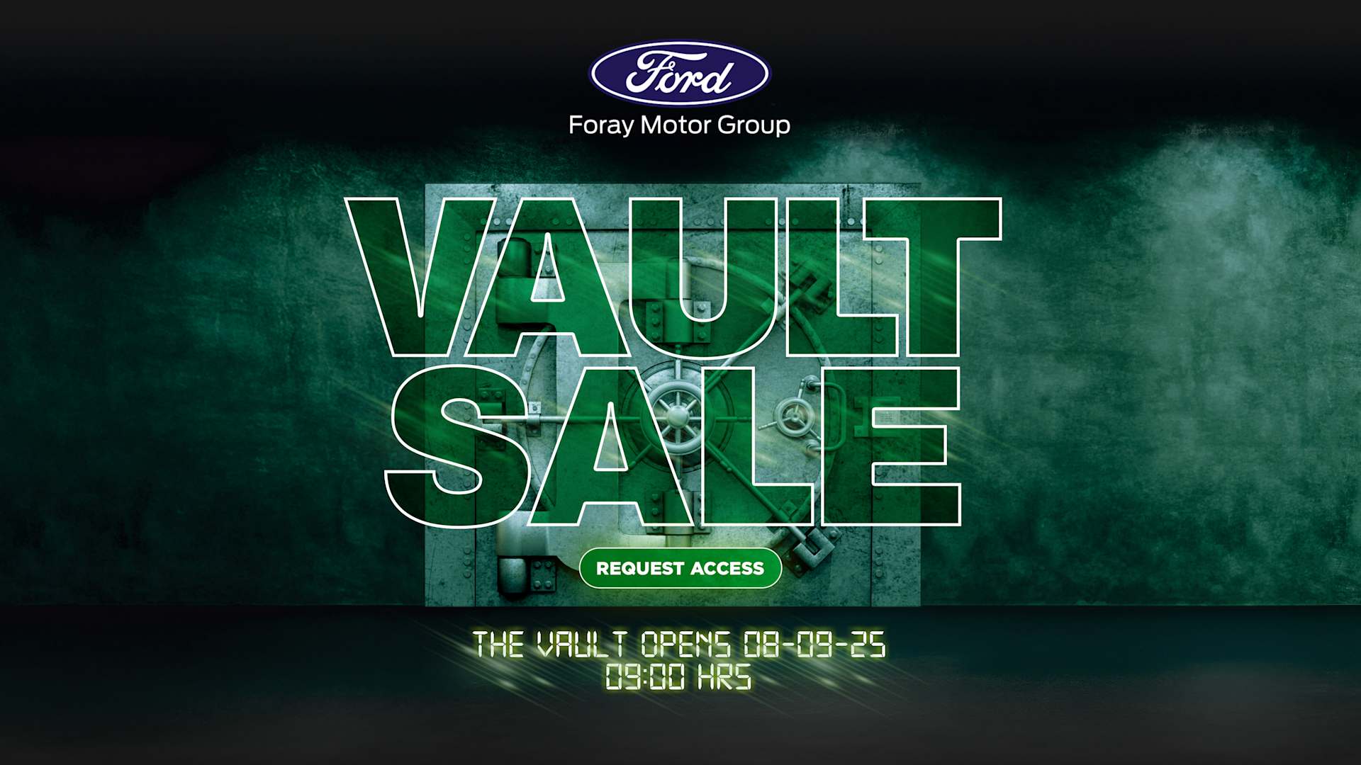 Request Access to the Foray Vault Sale - 8th September