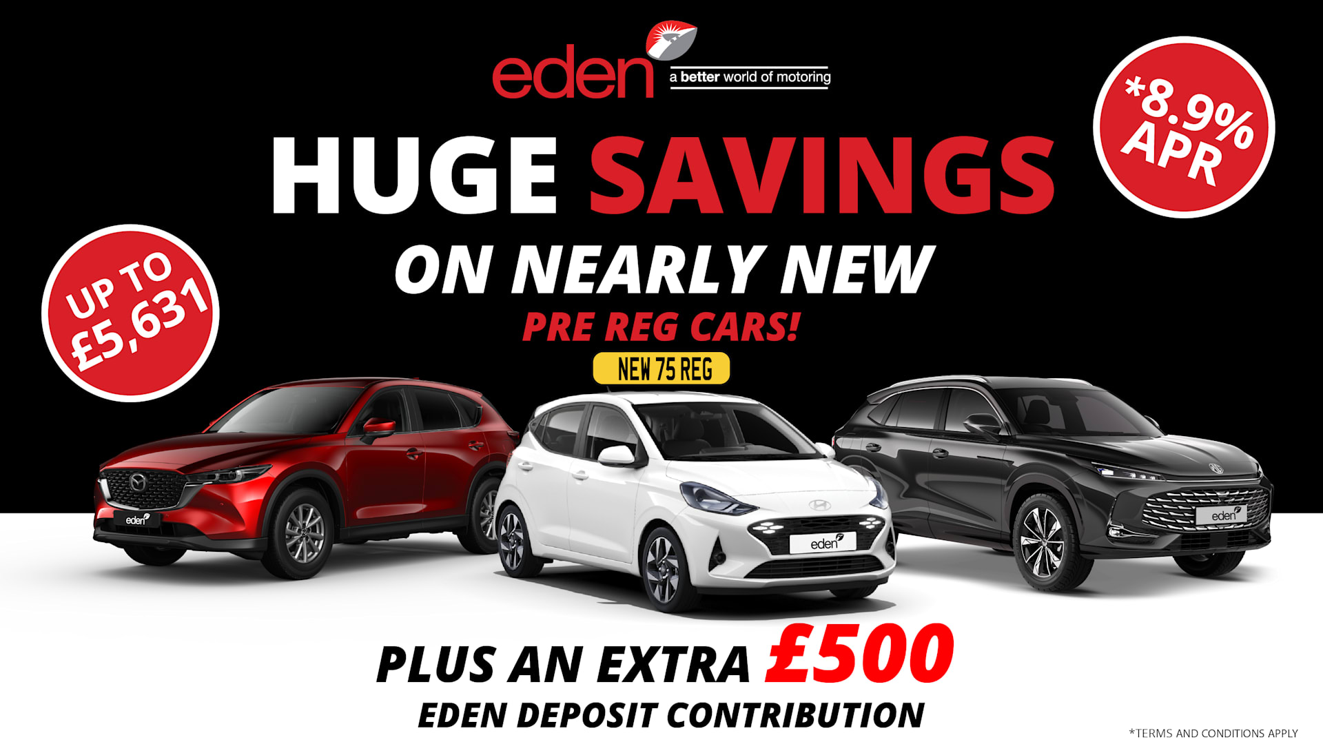 Huge Saving on Pre-Reg Cars