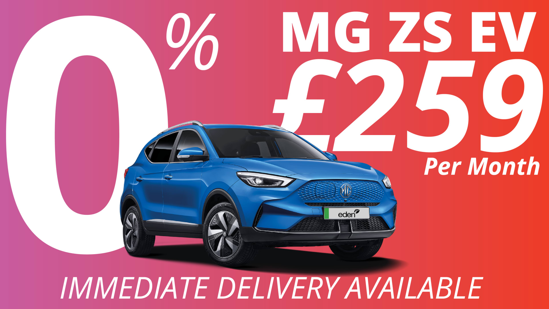 MG ZS EV £259/pm 0% APR
