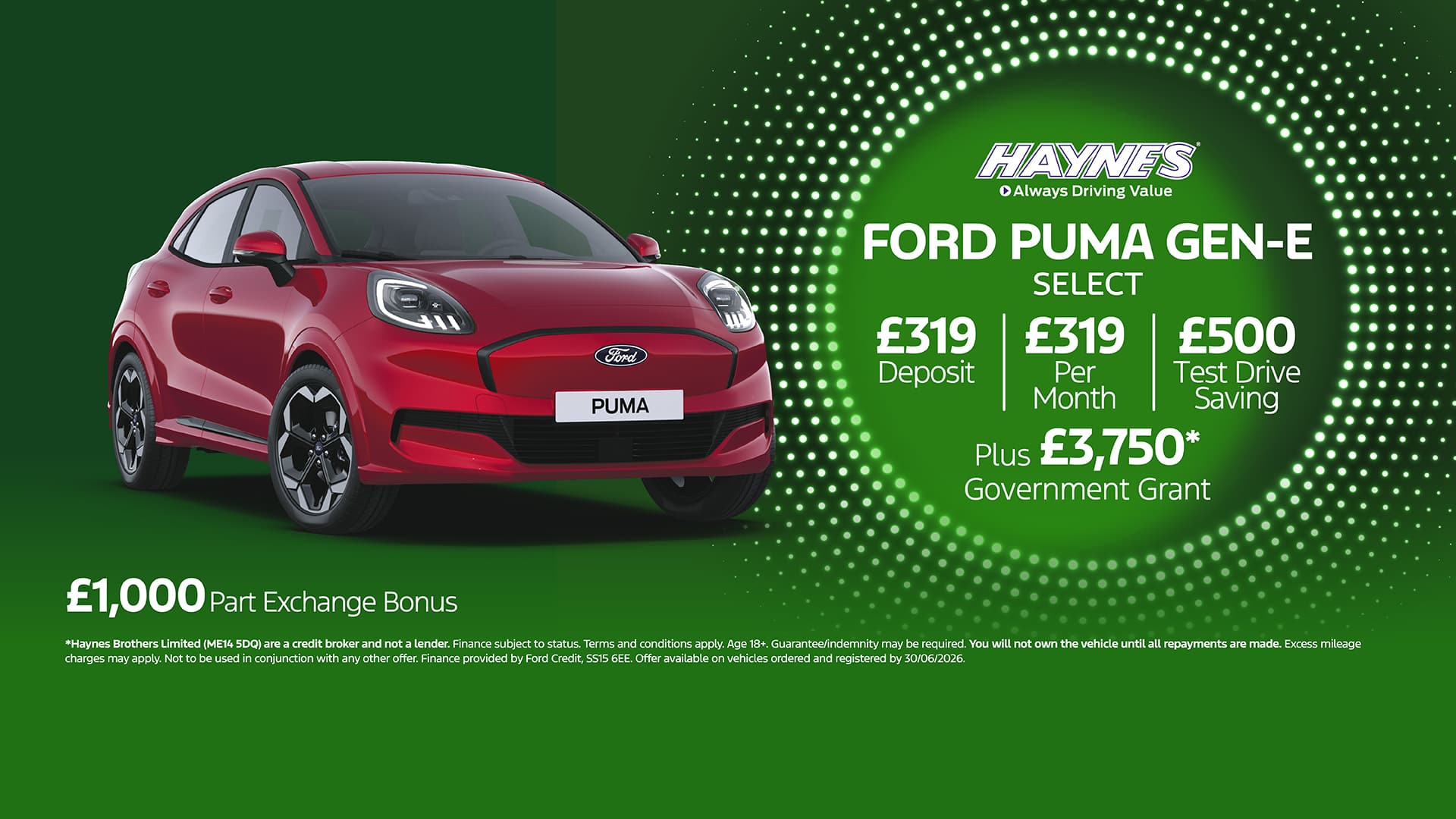 Ford Puma Gen-E Offer