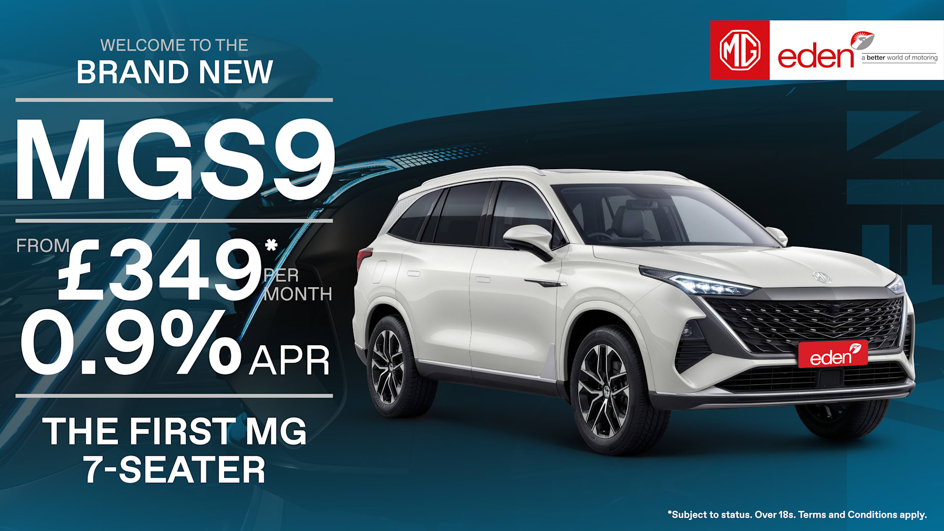 MGS9 Launch from £349 per month