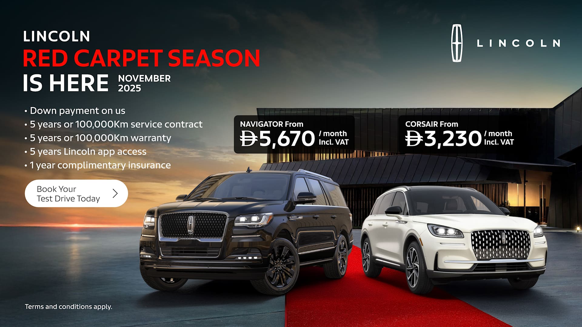 Lincoln Red Carpet Offers