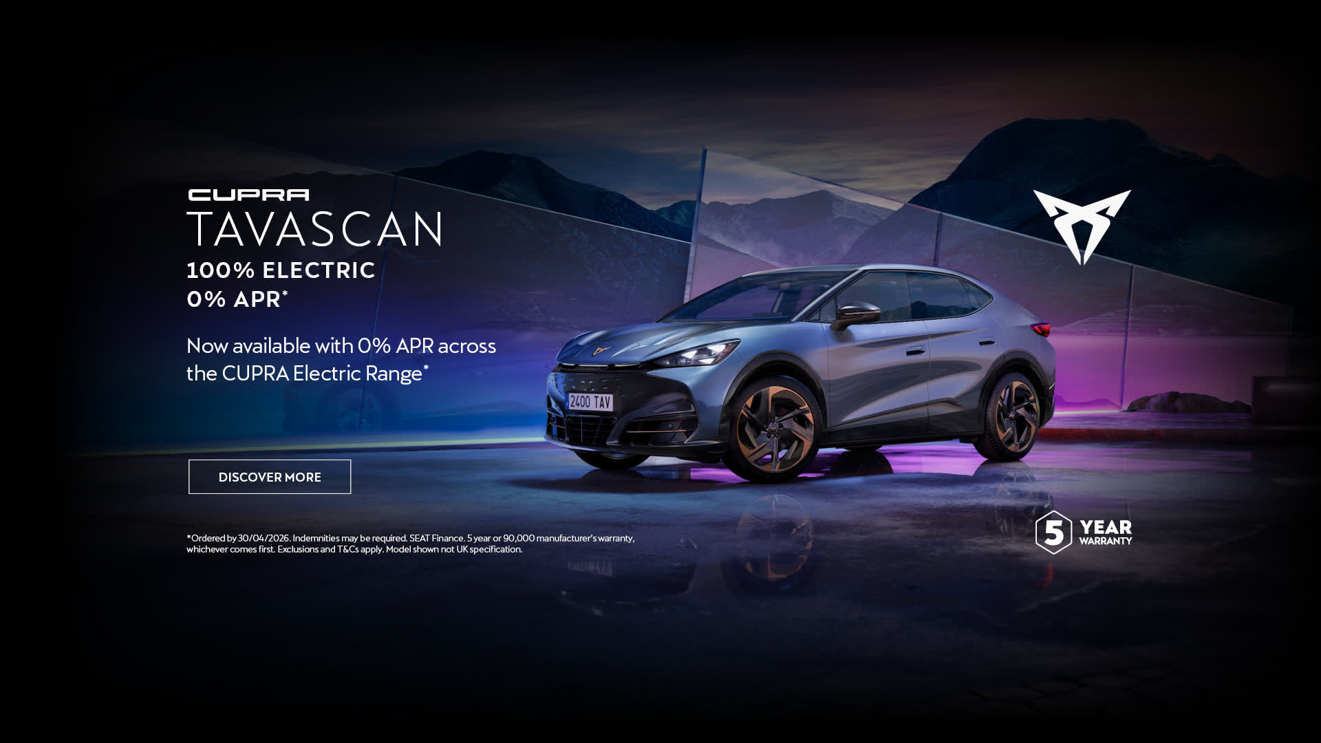 CUPRA Tavascan 0% Finance Offer