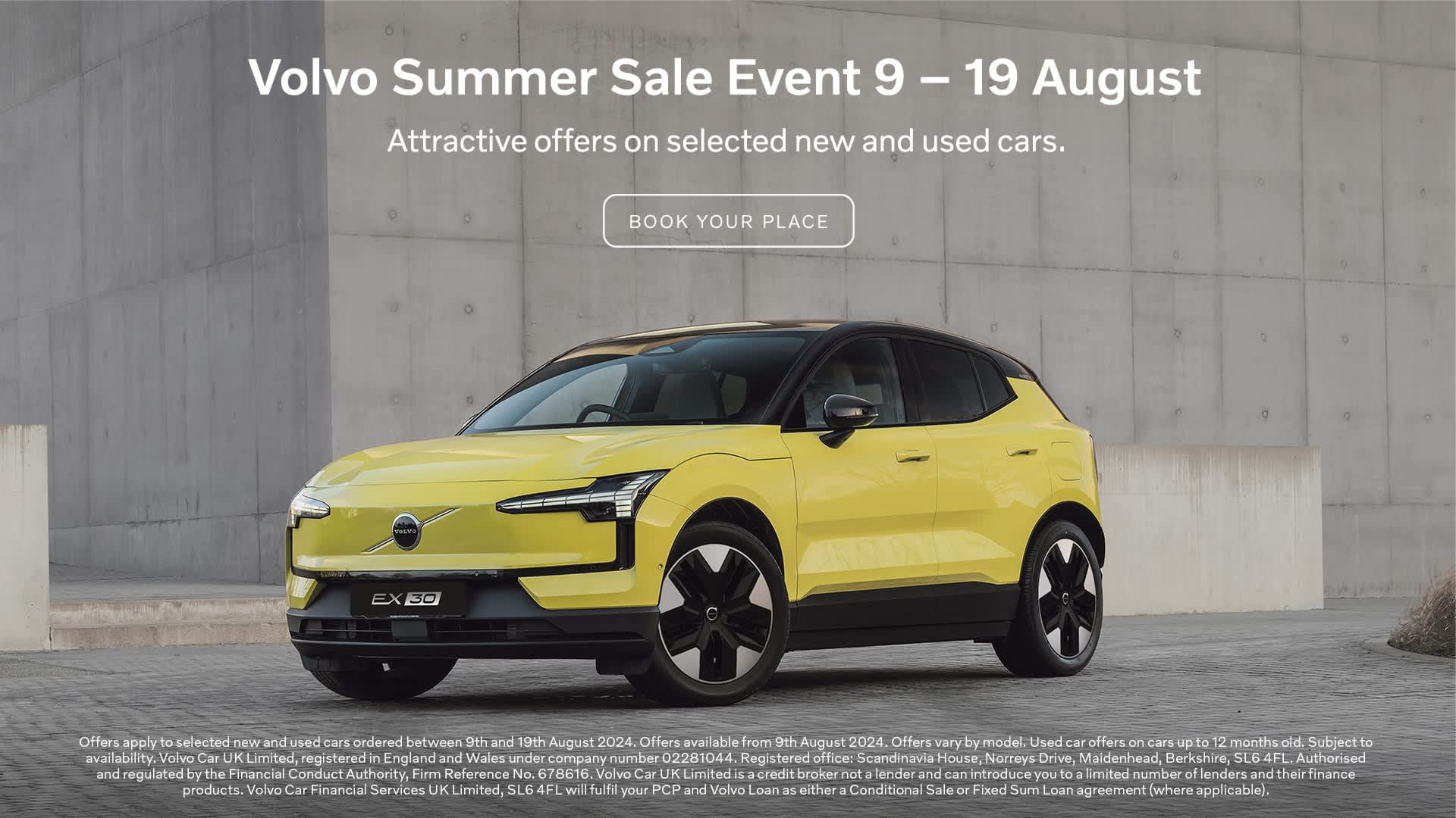 Volvo New Car Sale Event 9 - 19 August 