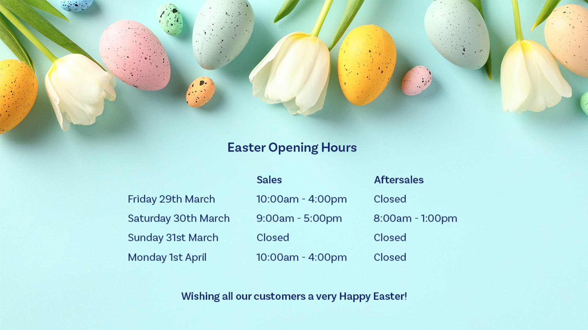 Easter Opening Hours 2024