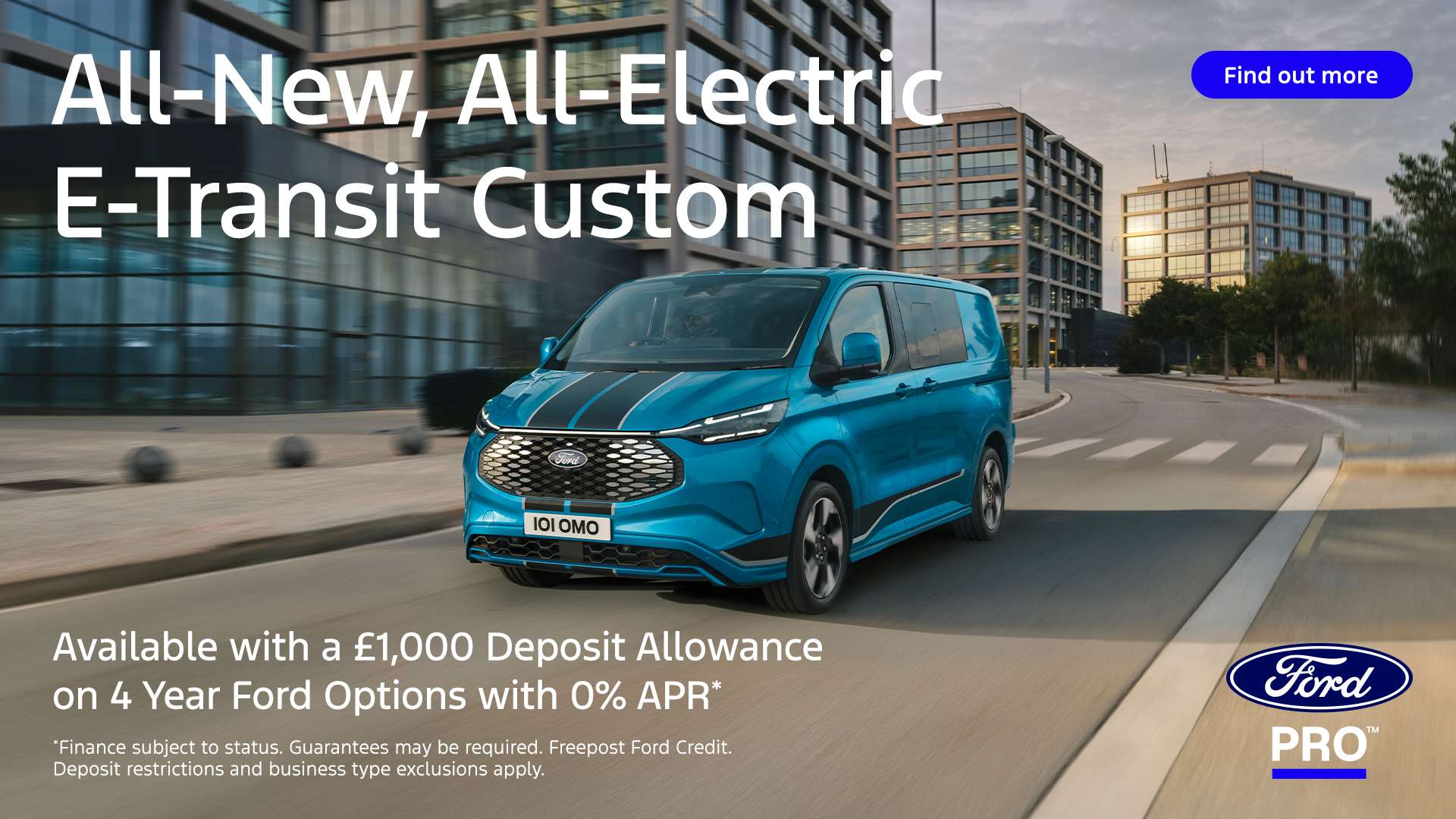 All-New, All-Electric E-Transit Custom 0% APR