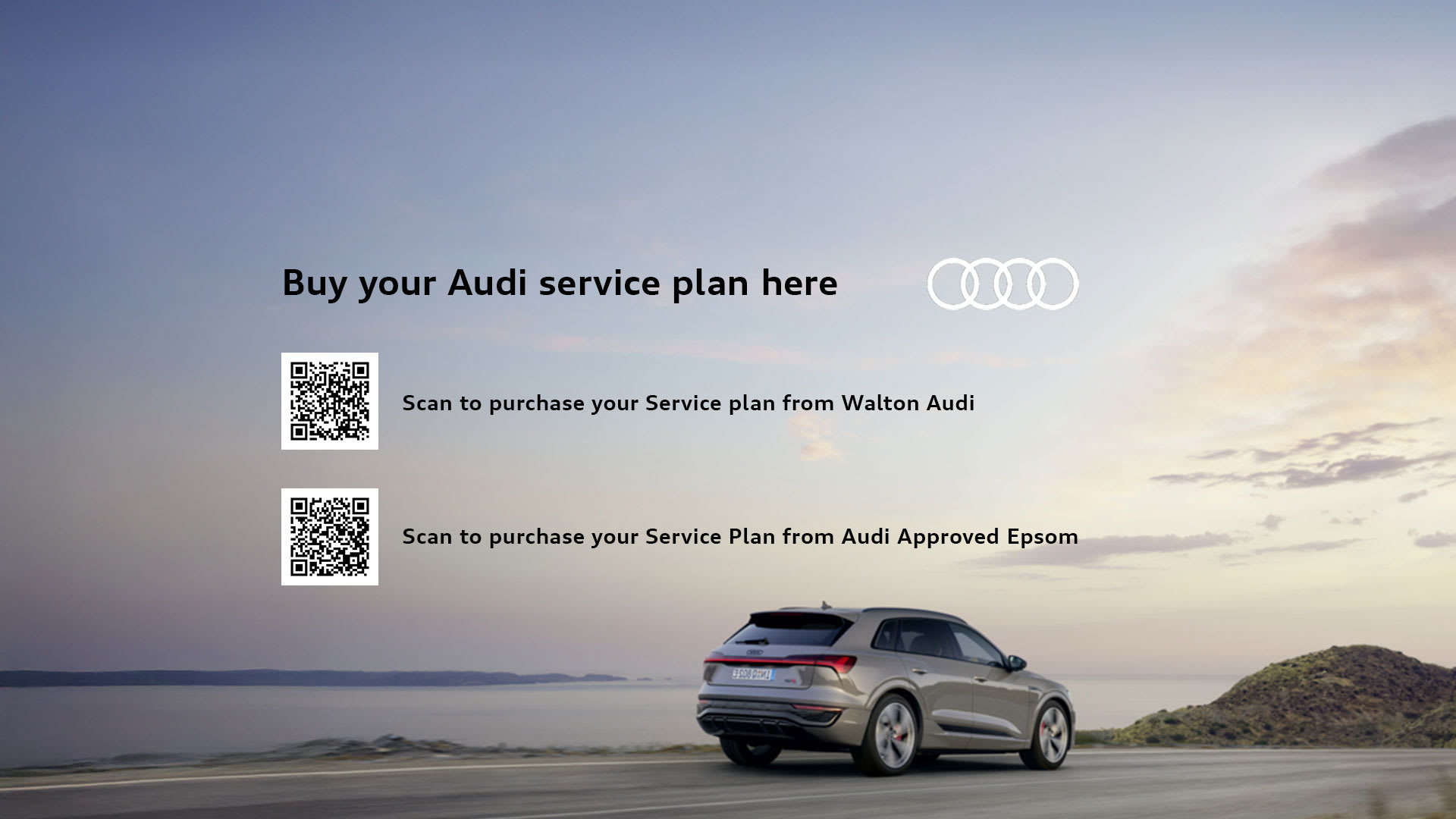 Audi Service Plan QR Code Banner