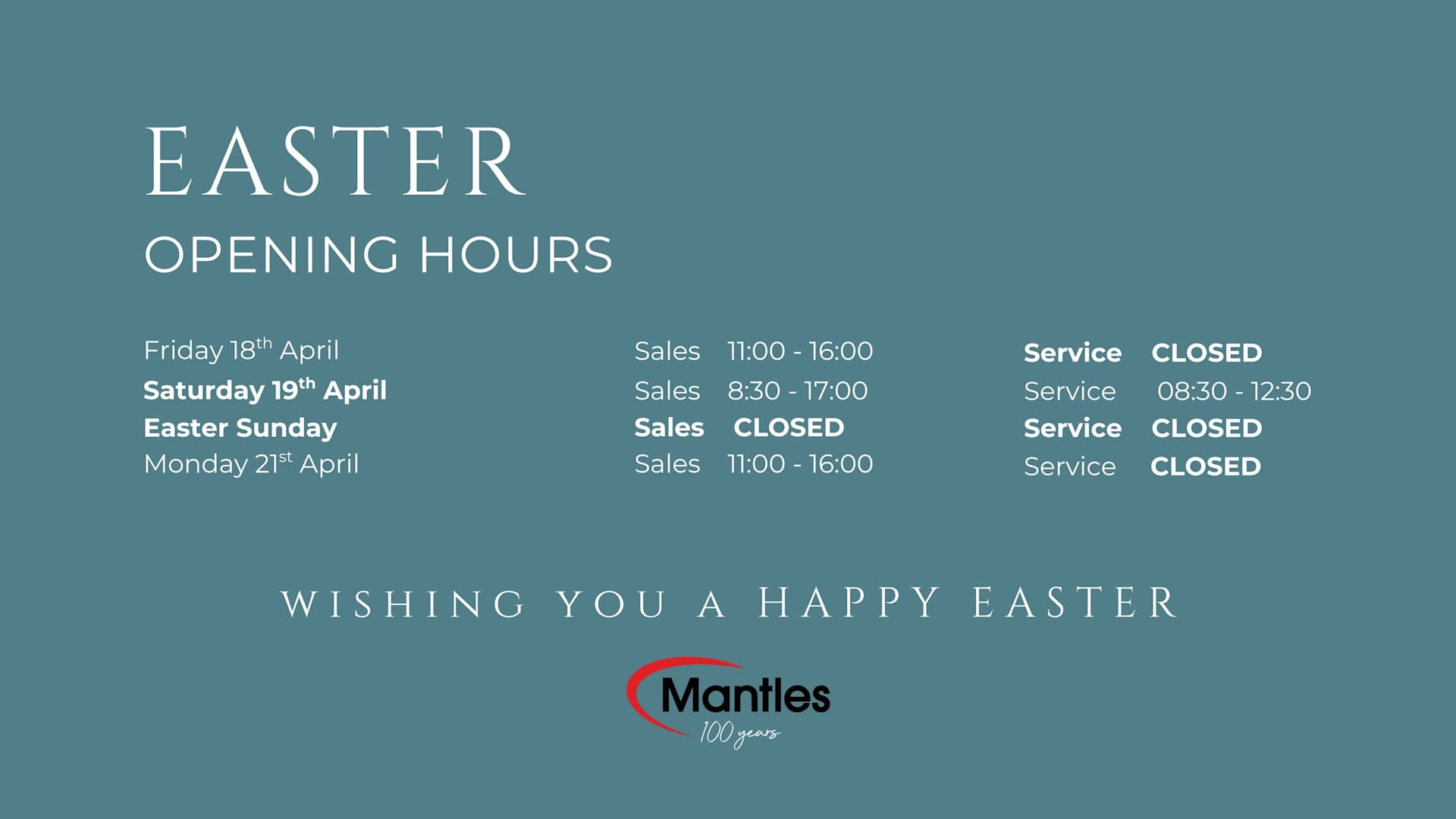 Easter Hours