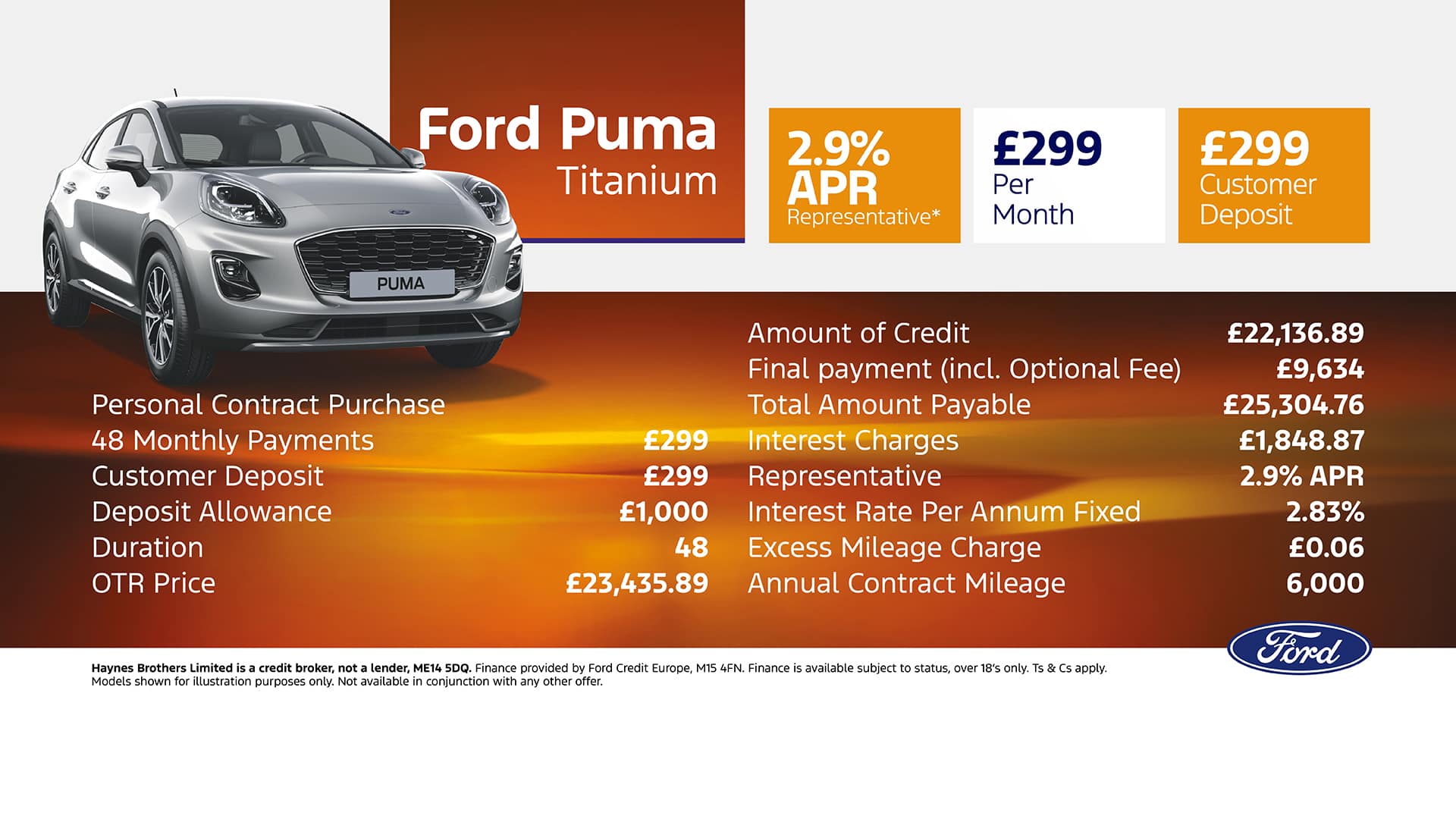 Ford Puma Titanium Offer