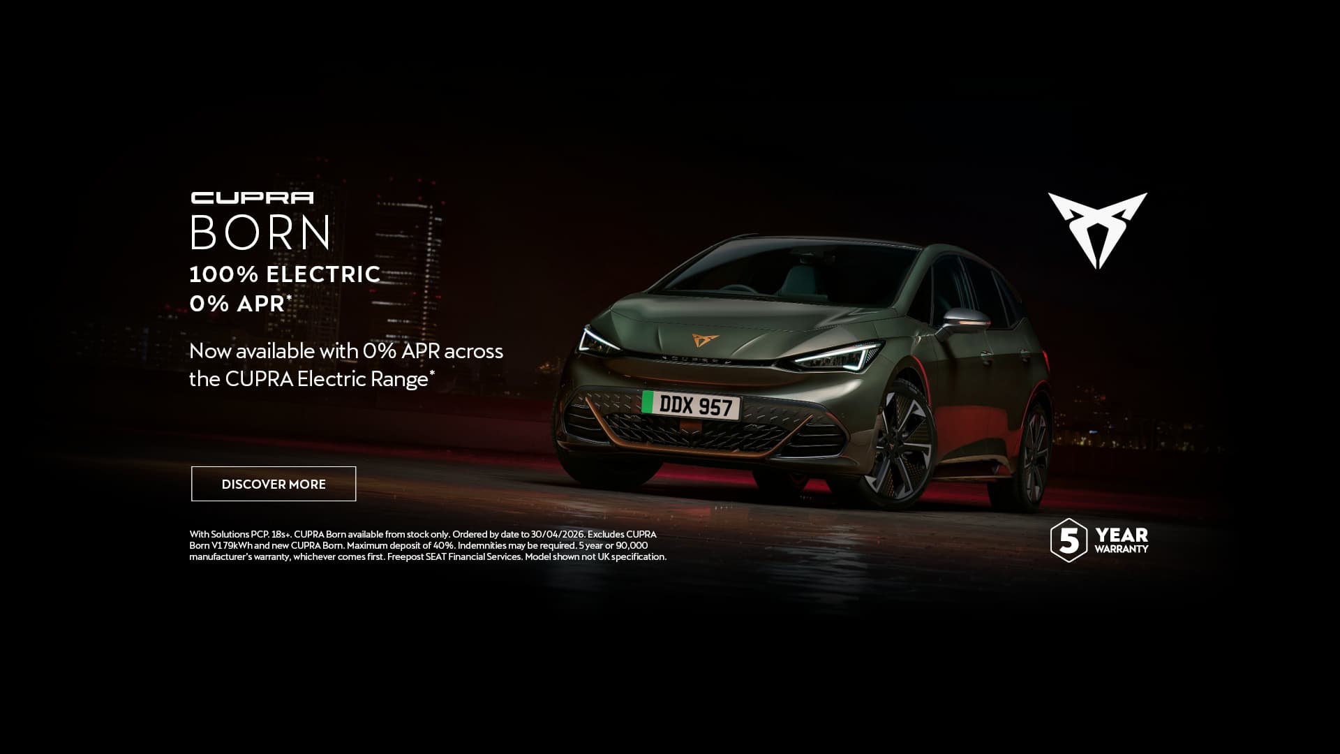 CUPRA Born 0% Finance Offer