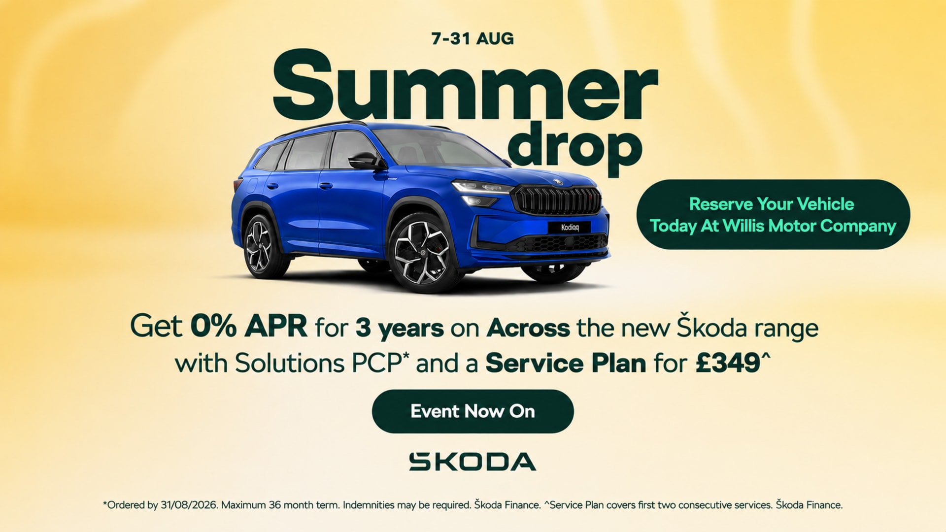 Skoda Drop Event- Huge deals and 3 Years 0% APR PCP