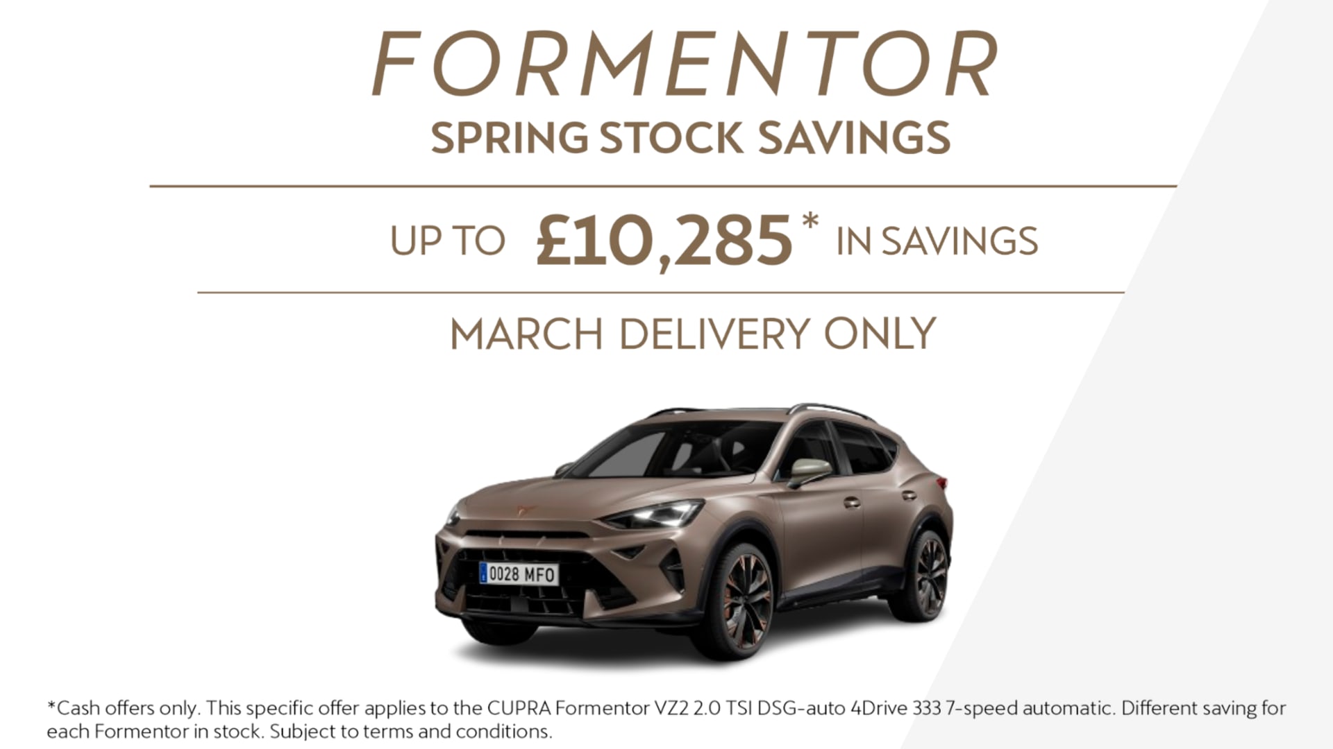 CUPRA Formentor Spring Stock Sale Savings