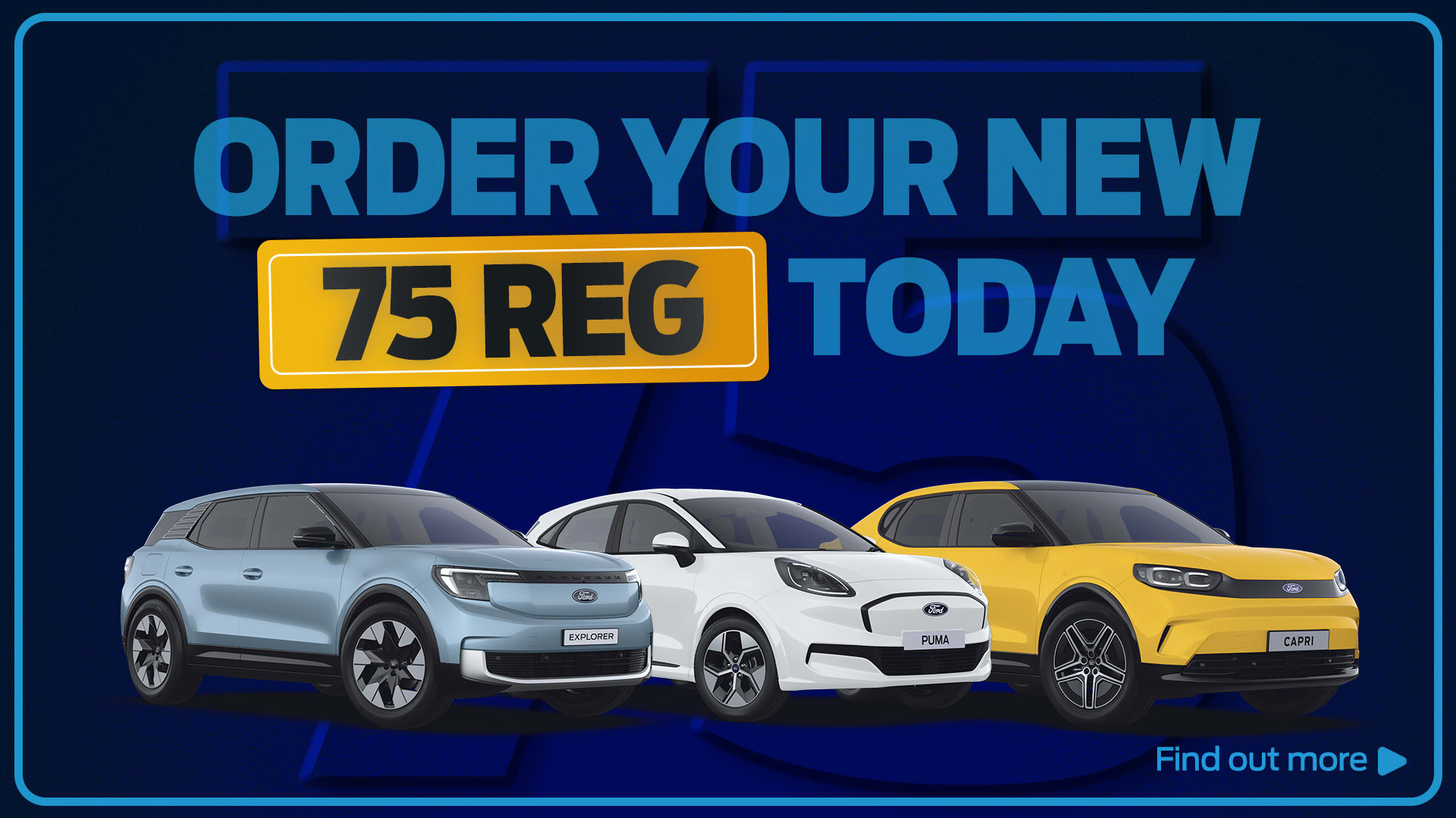 75 NEW REG FORD CAR
