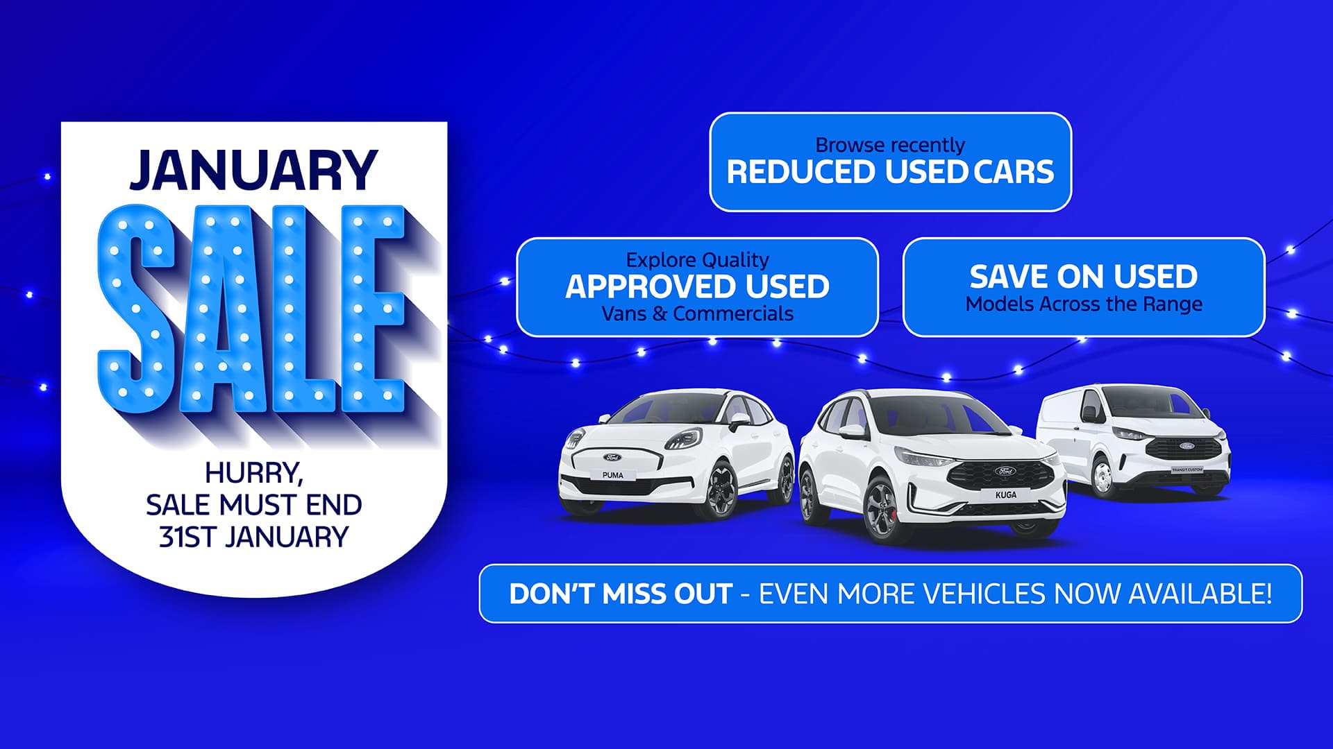 January Sale - Used Cars/Vans