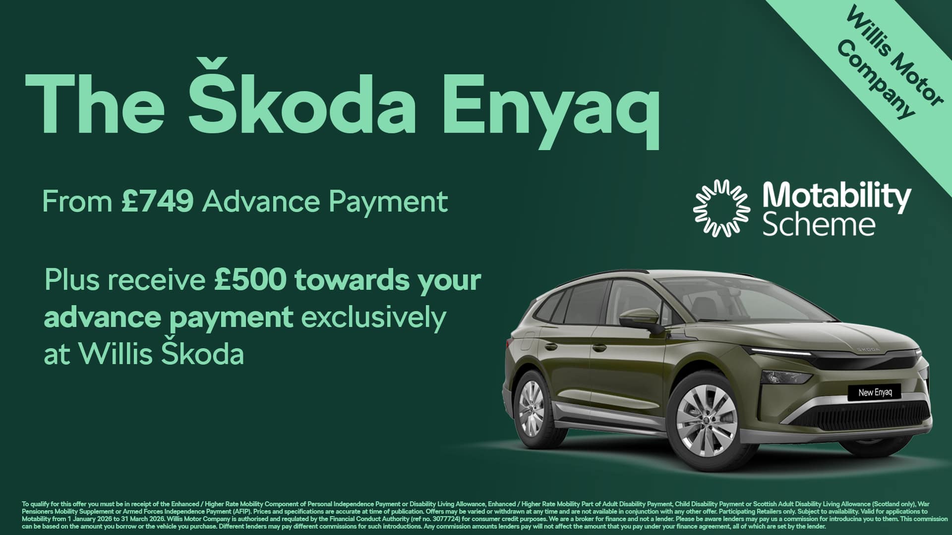 Enyaq Motability Event Q1 2026