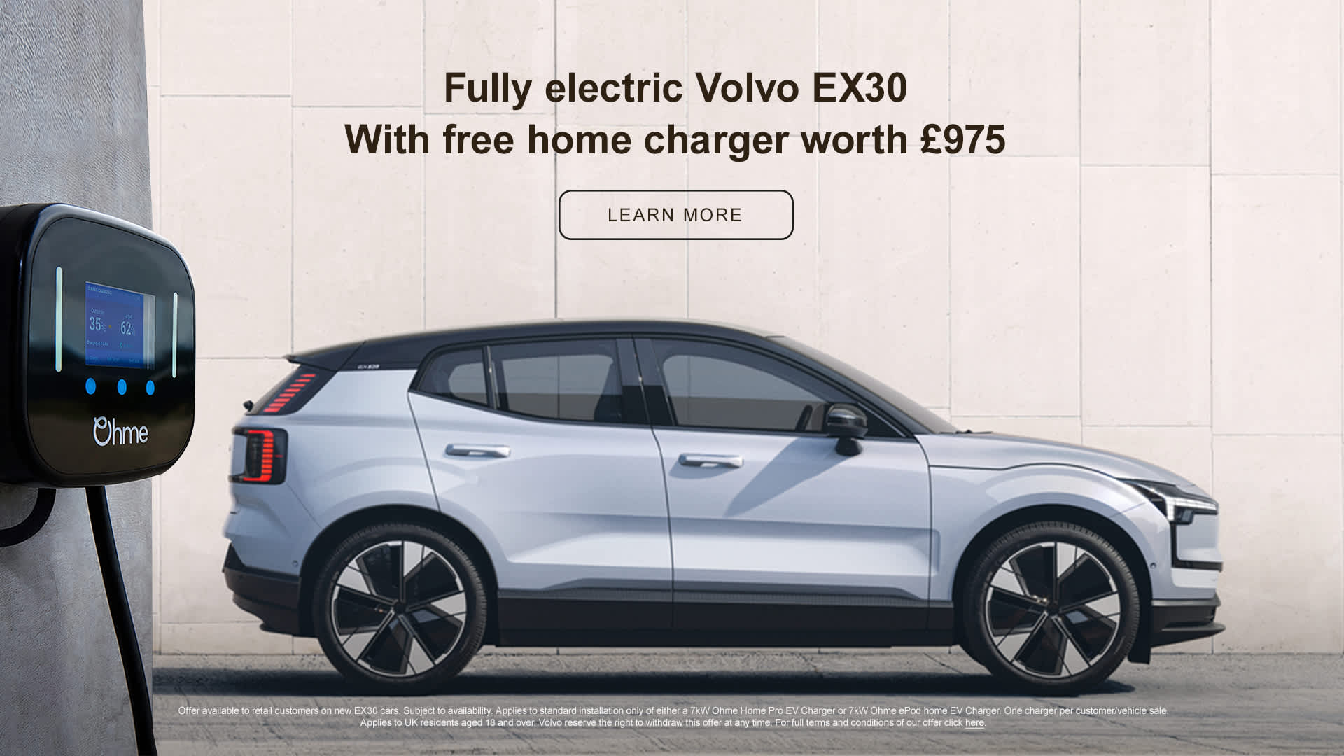 Volvo EX30 with Complimentary Ohme home charger 