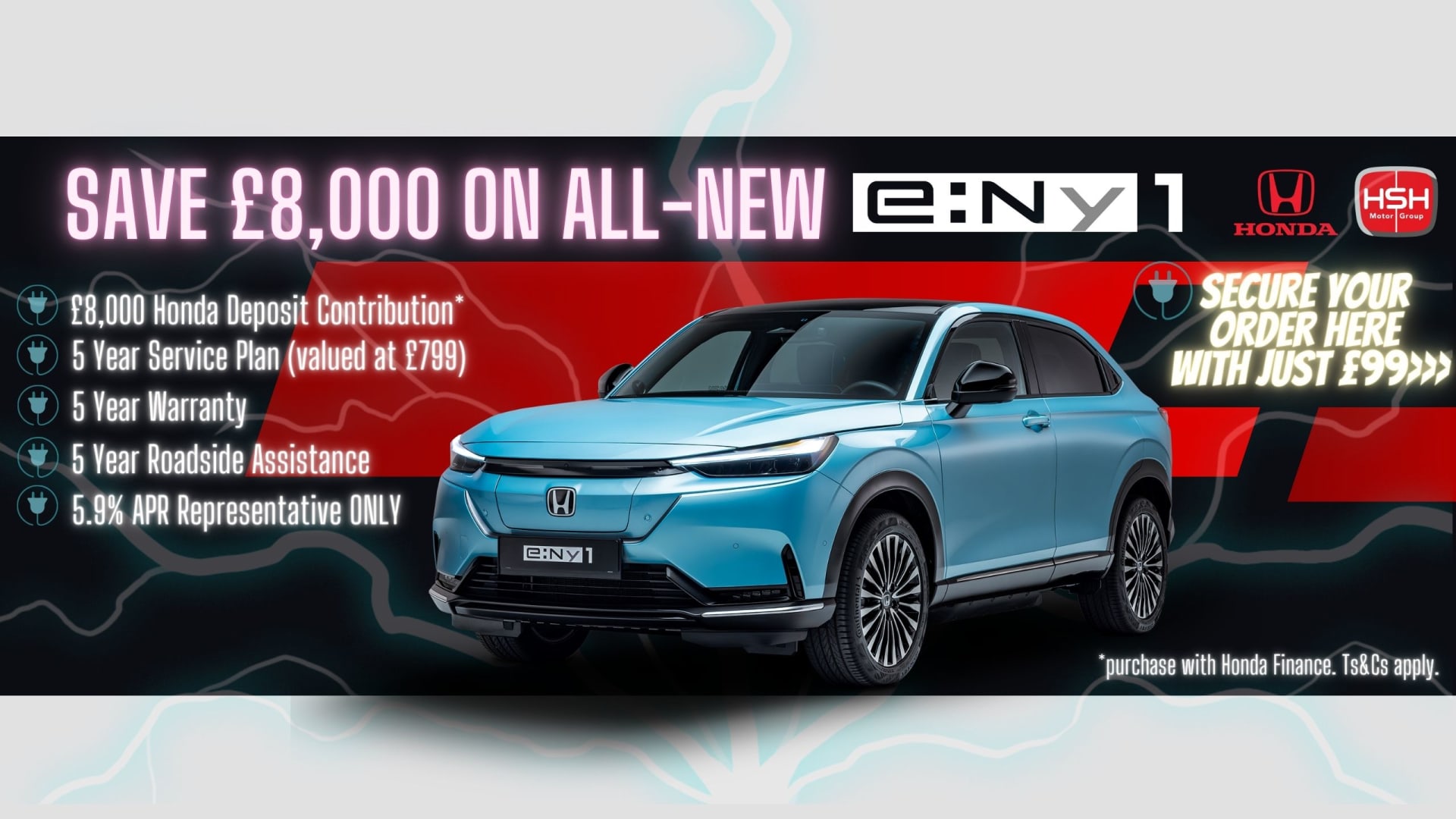 Save £8,000 on all-New Honda e:Ny1
