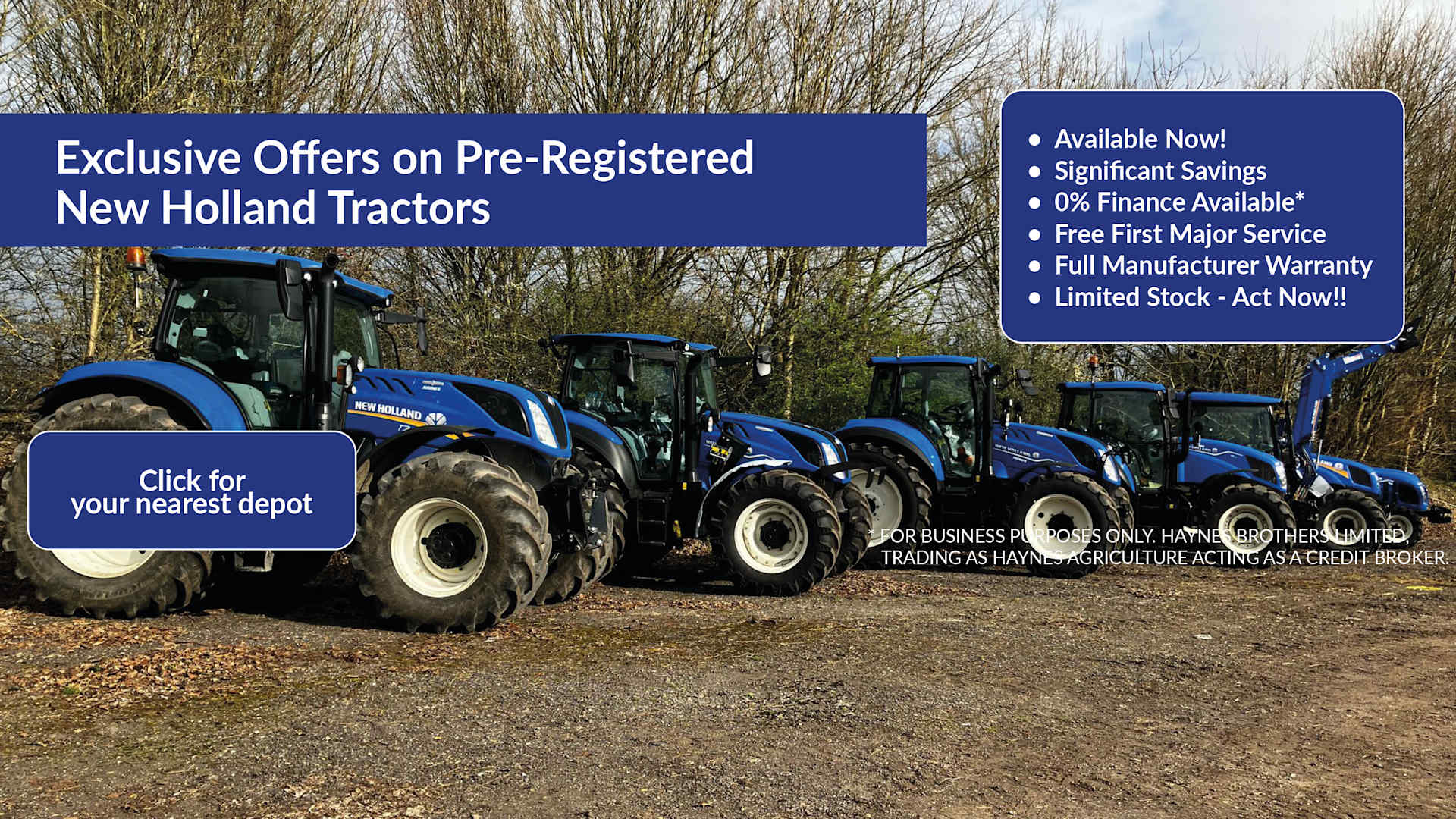 Pre-Registered New Holland Tractors