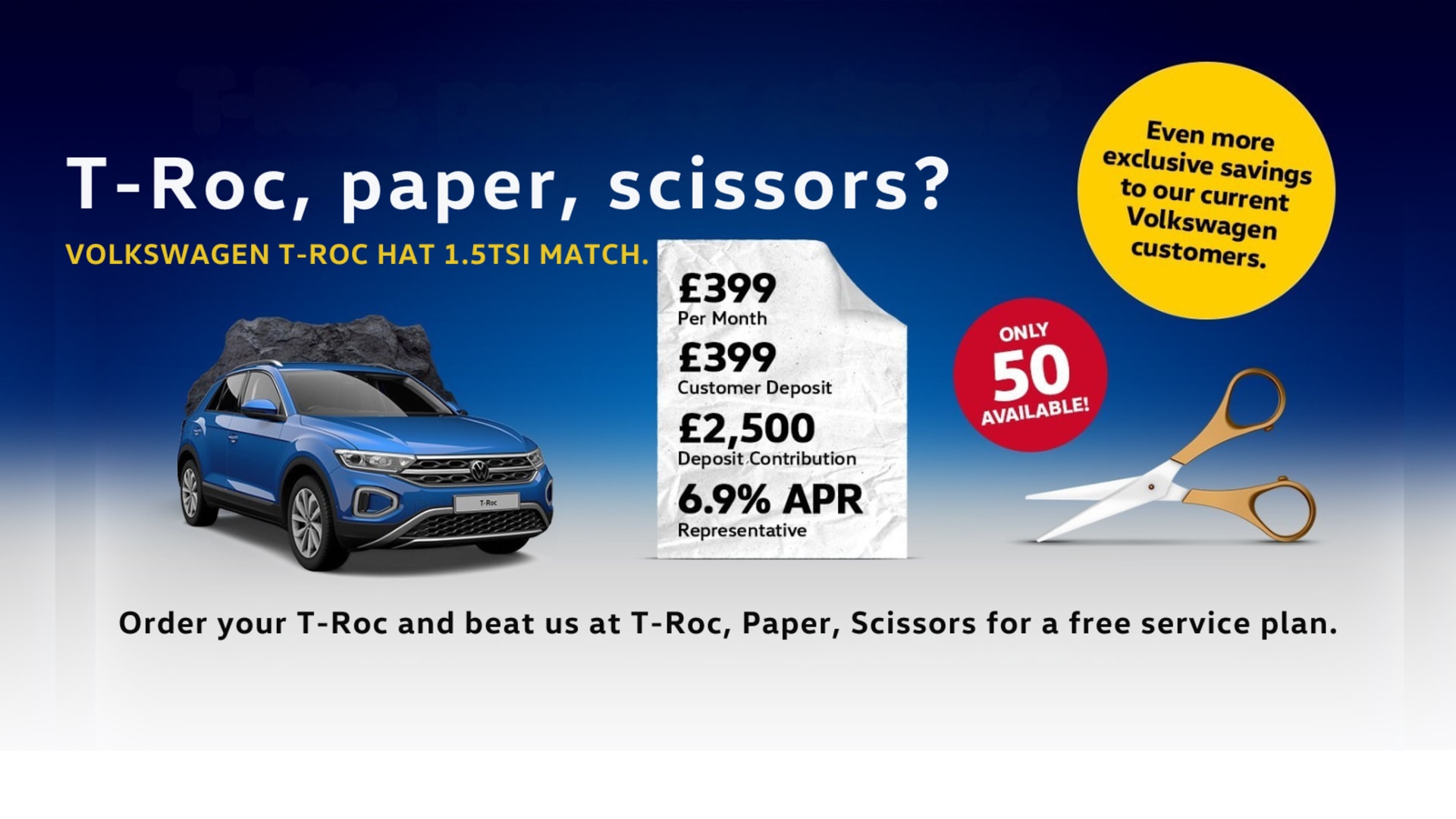 T-Roc paper Scissors