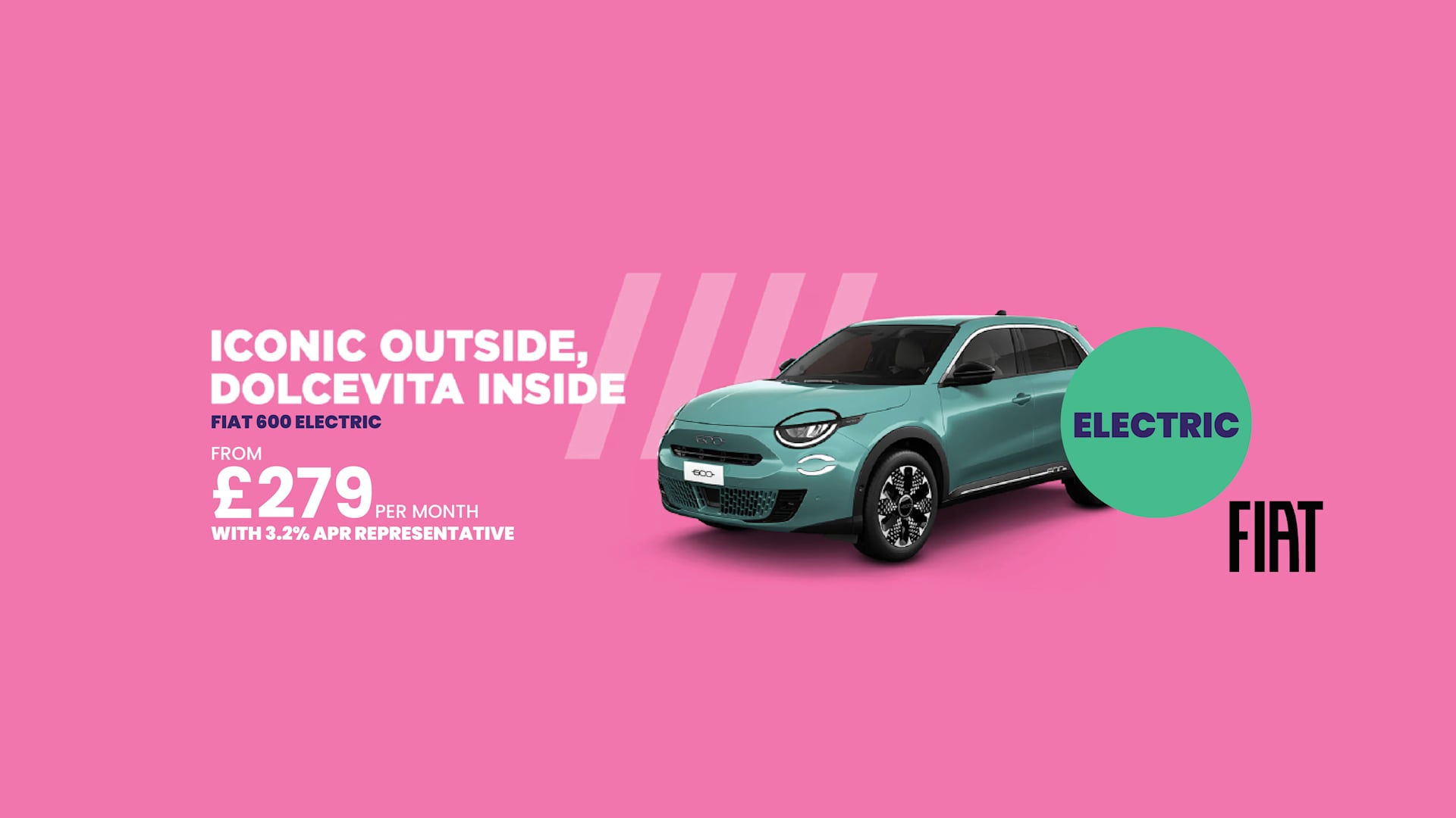 FIAT 600 ELECTRIC FROM £279 PER MONTH 