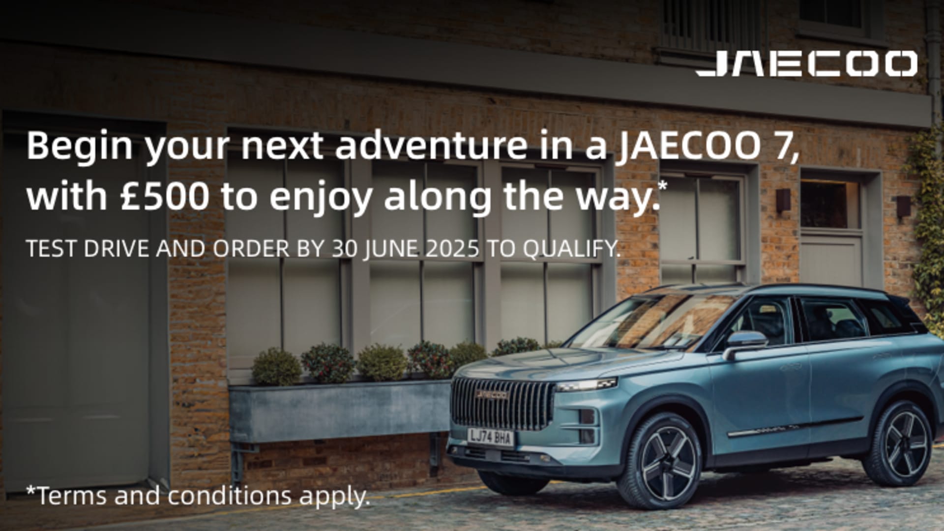 JAECOO £500 Test drive Q2 2025
