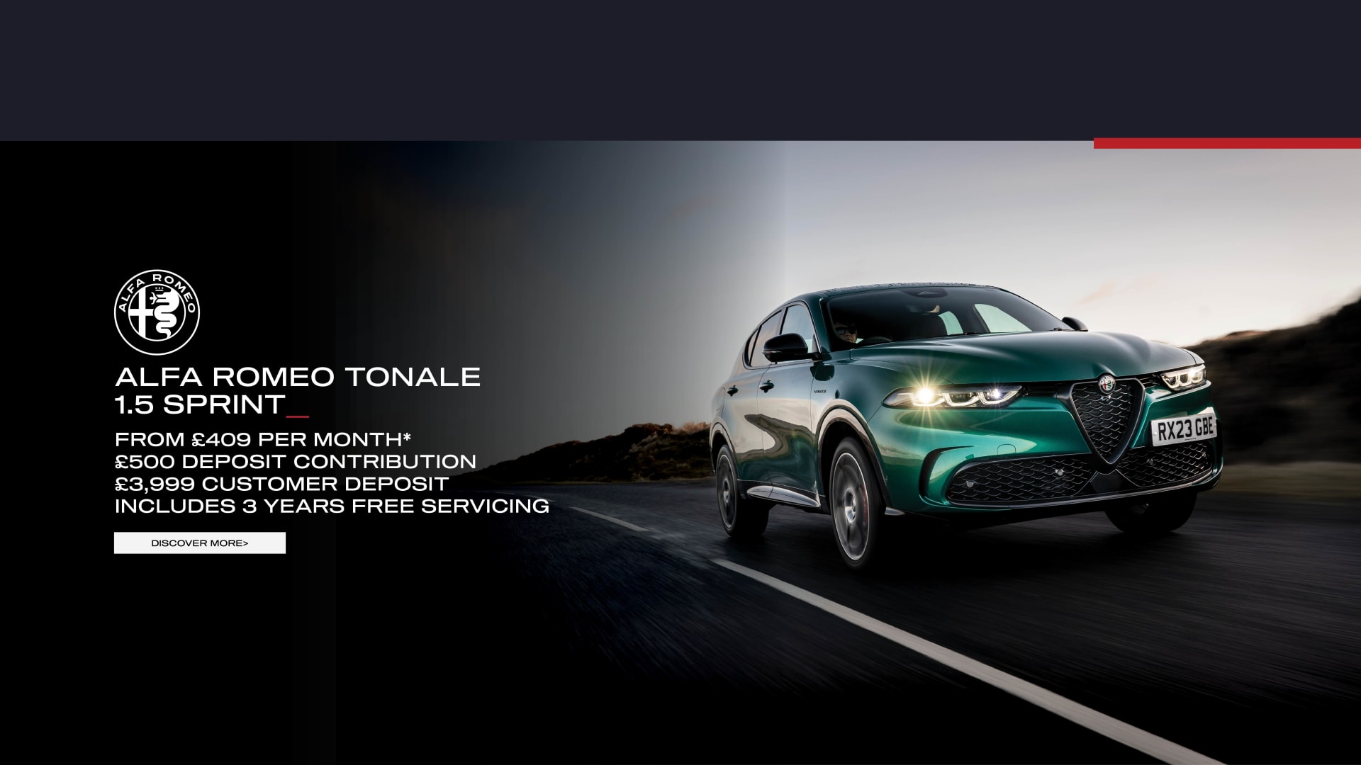 Alfa Romeo Tonale Sprint from £409 Per Month 