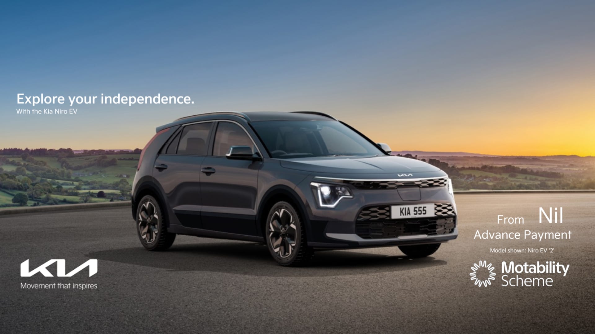 Niro EV Motability Web banner