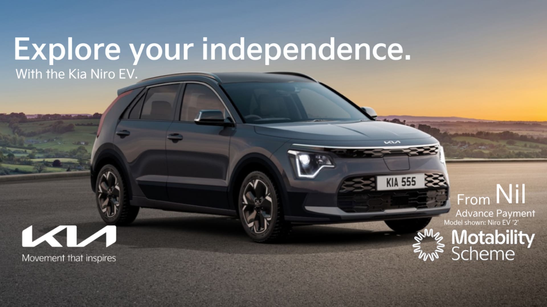 Niro EV Motability Web banner