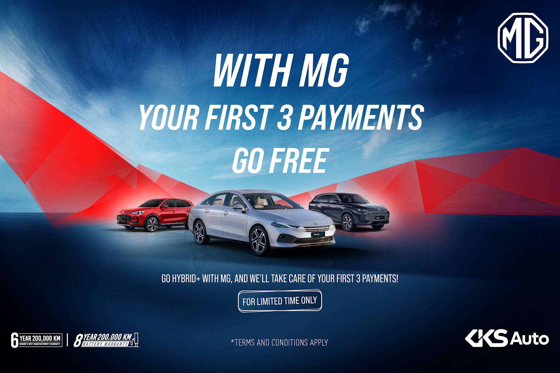With MG Your First 3 Payments, Go FREE
