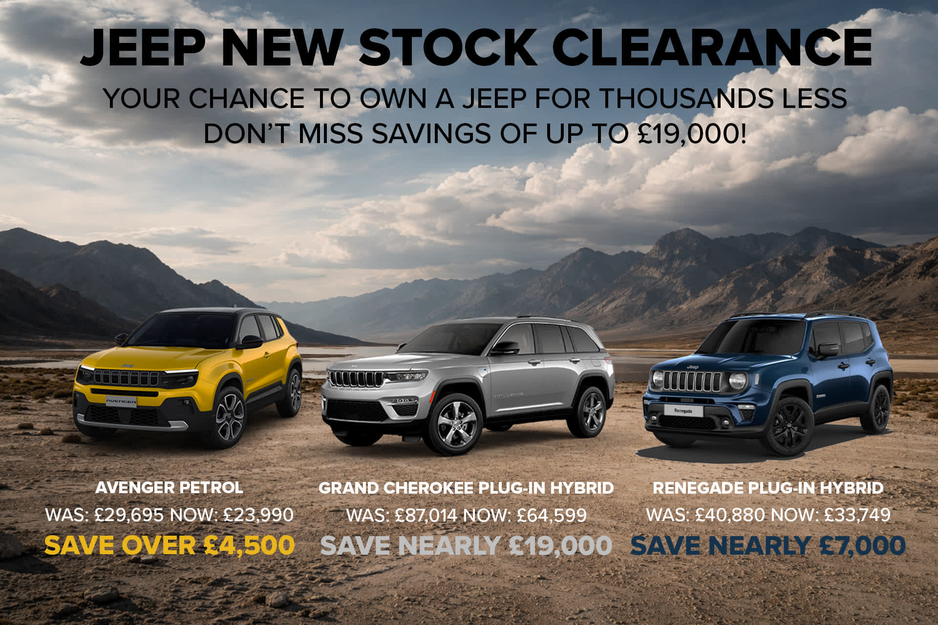 Jeep New Stock Clearance