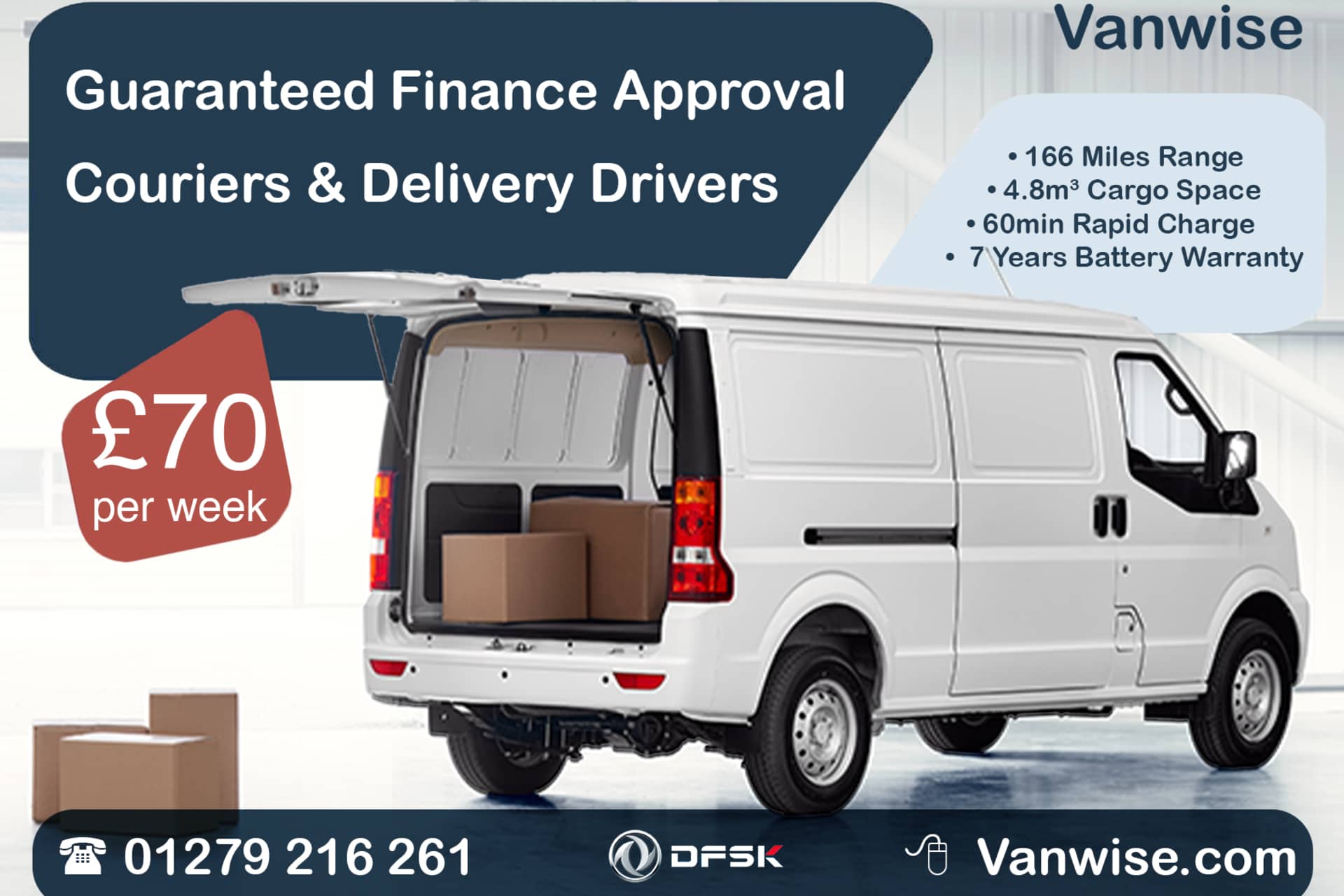 DFSK EC35 electric panel van with zero emission