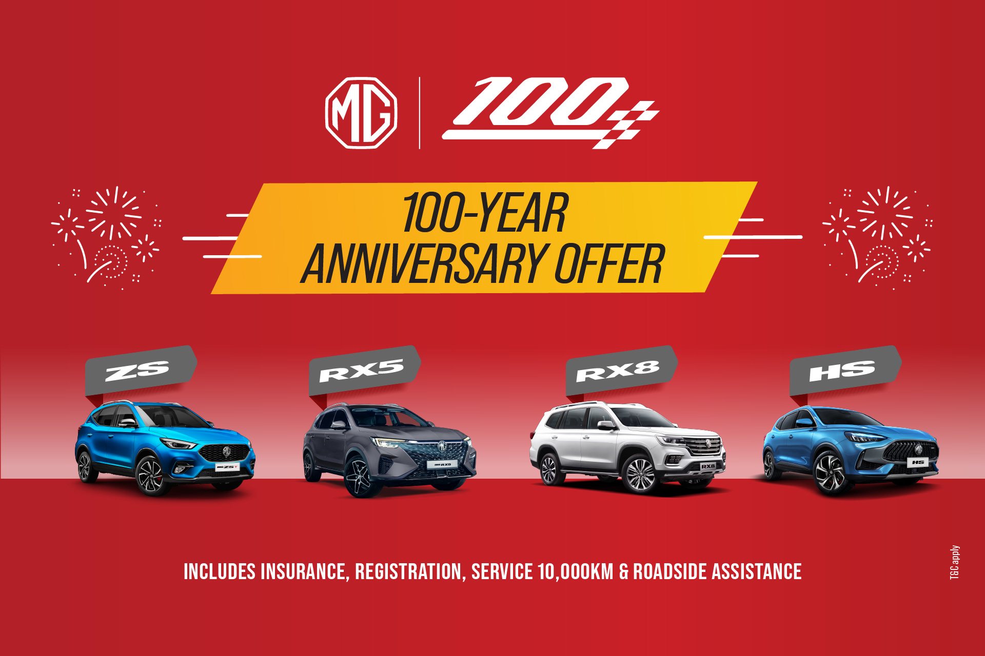 MG 100 year anniversary offer