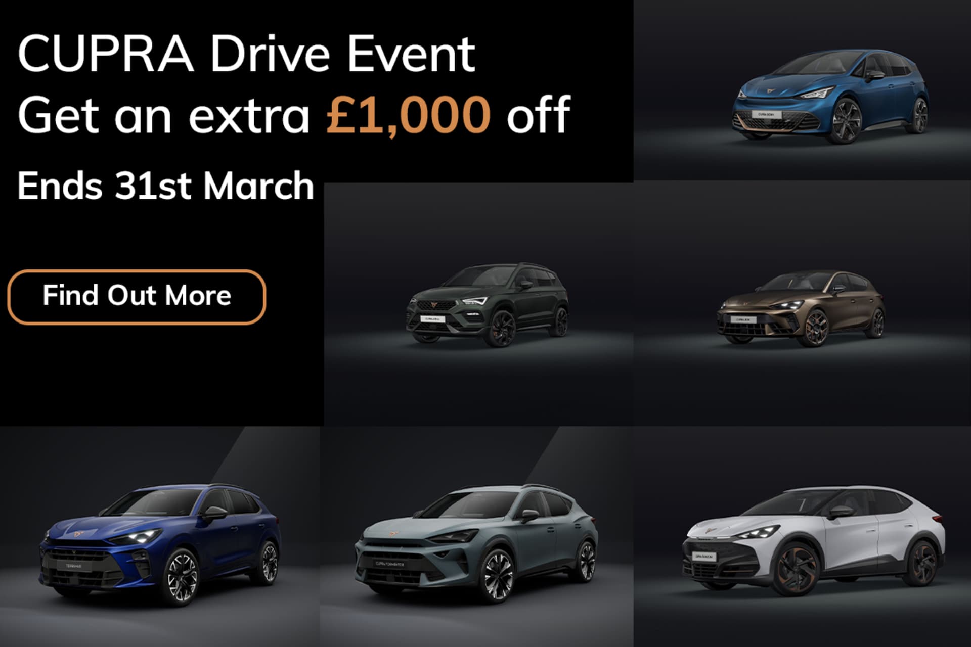 CUPRA Drive Event - Ends 31st March